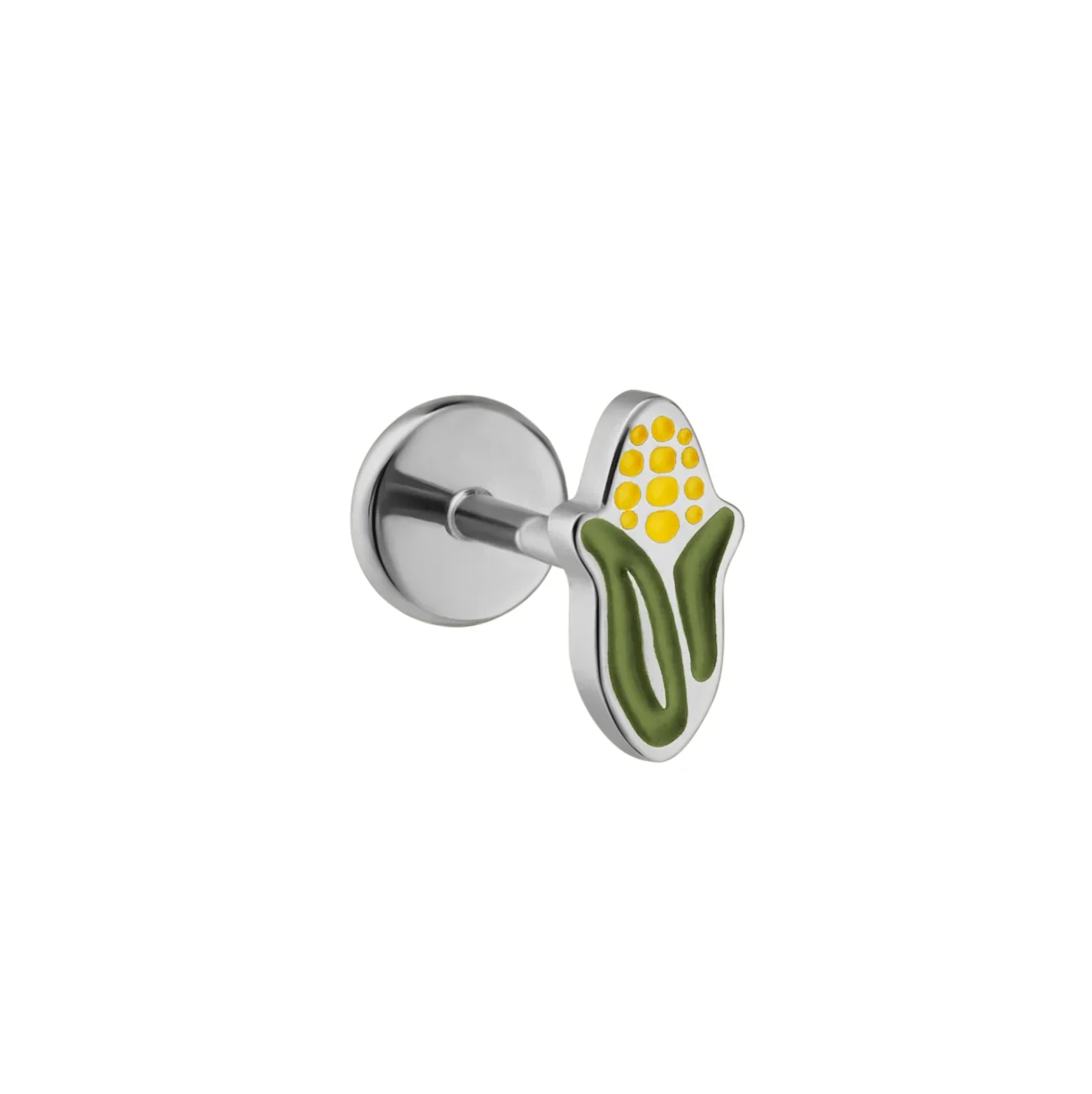 Ear of Corn Enamel Flat Back Stud - Image 7