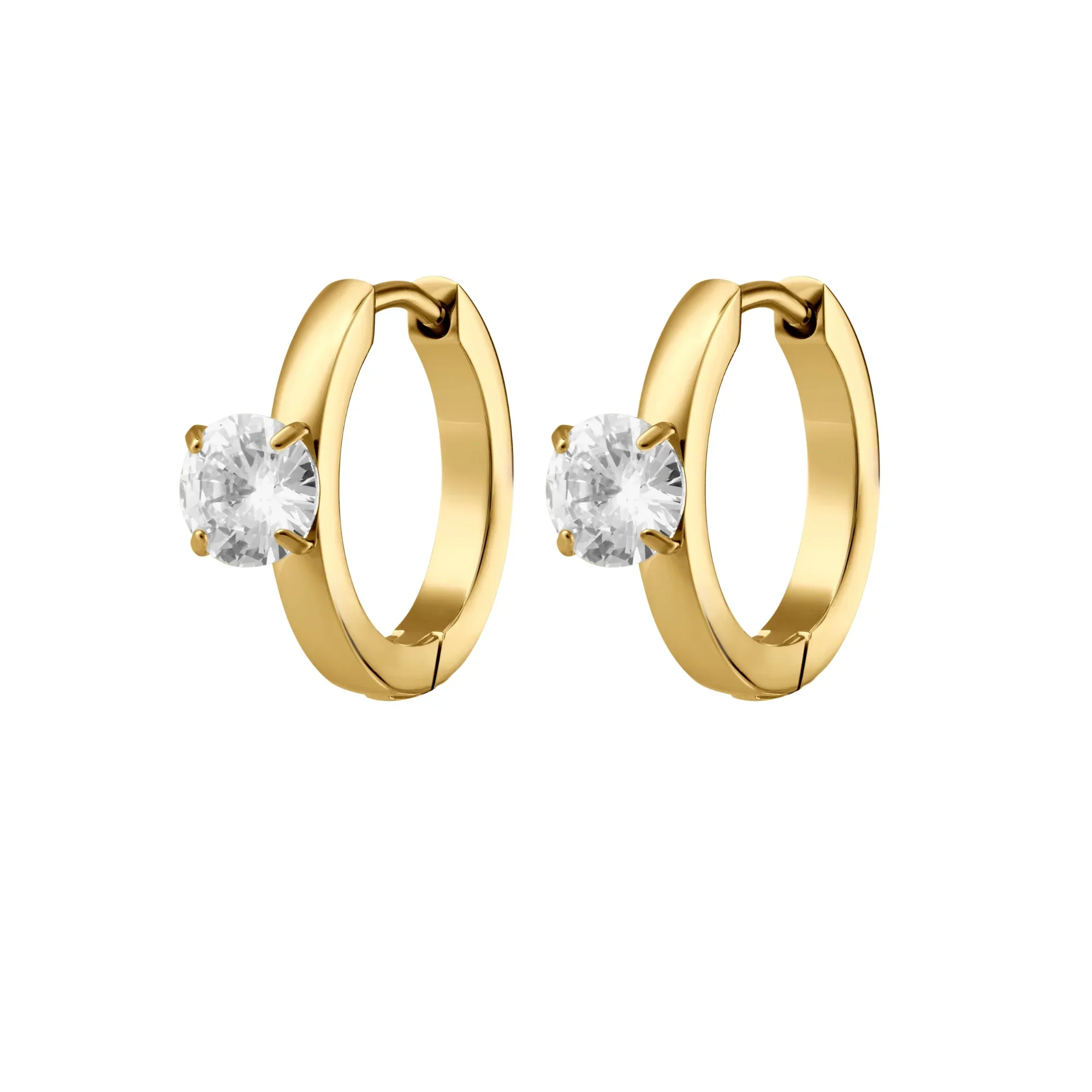 Engagement Ring Titanium Hoops