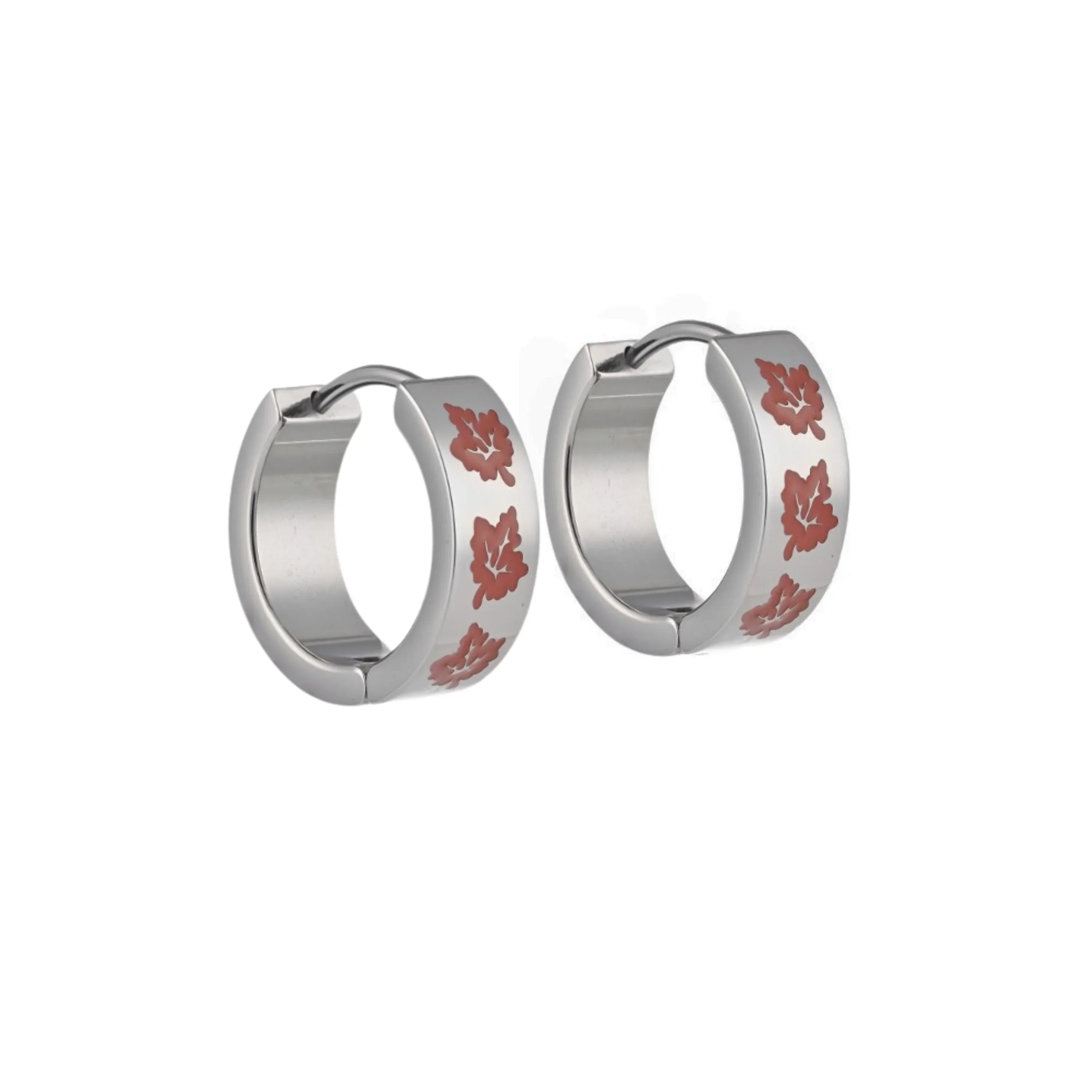Falling Leaves Titanium Hoops - Image 5