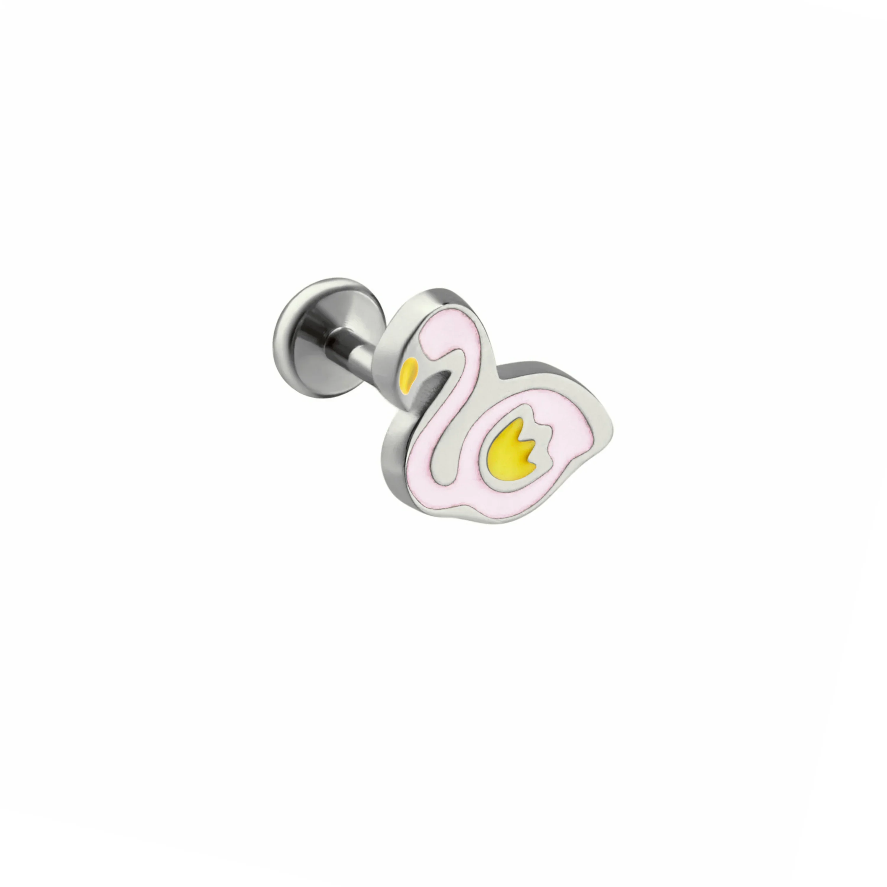 Flamingo Enamel Flat Back Stud - Image 5