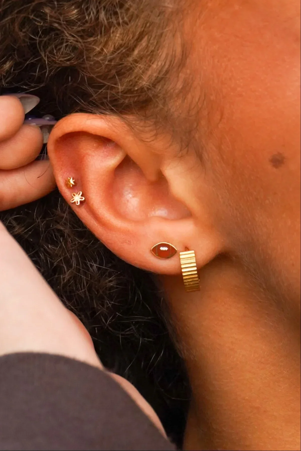 Football Enamel Flat Back Stud - Image 2