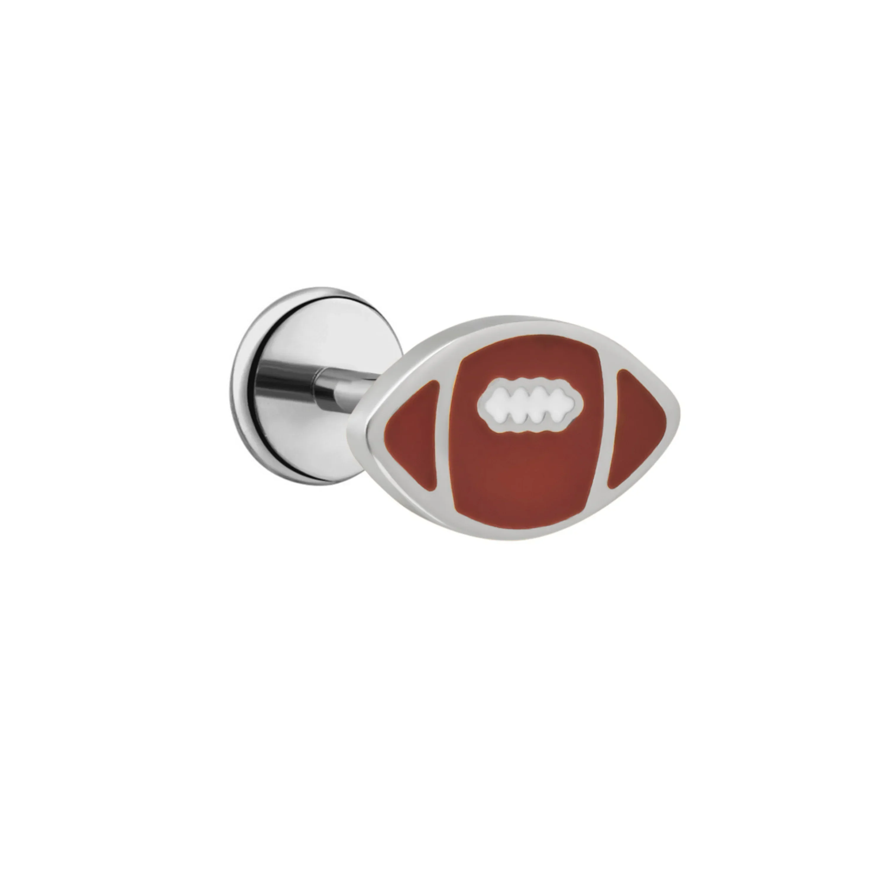 Football Enamel Flat Back Stud - Image 6
