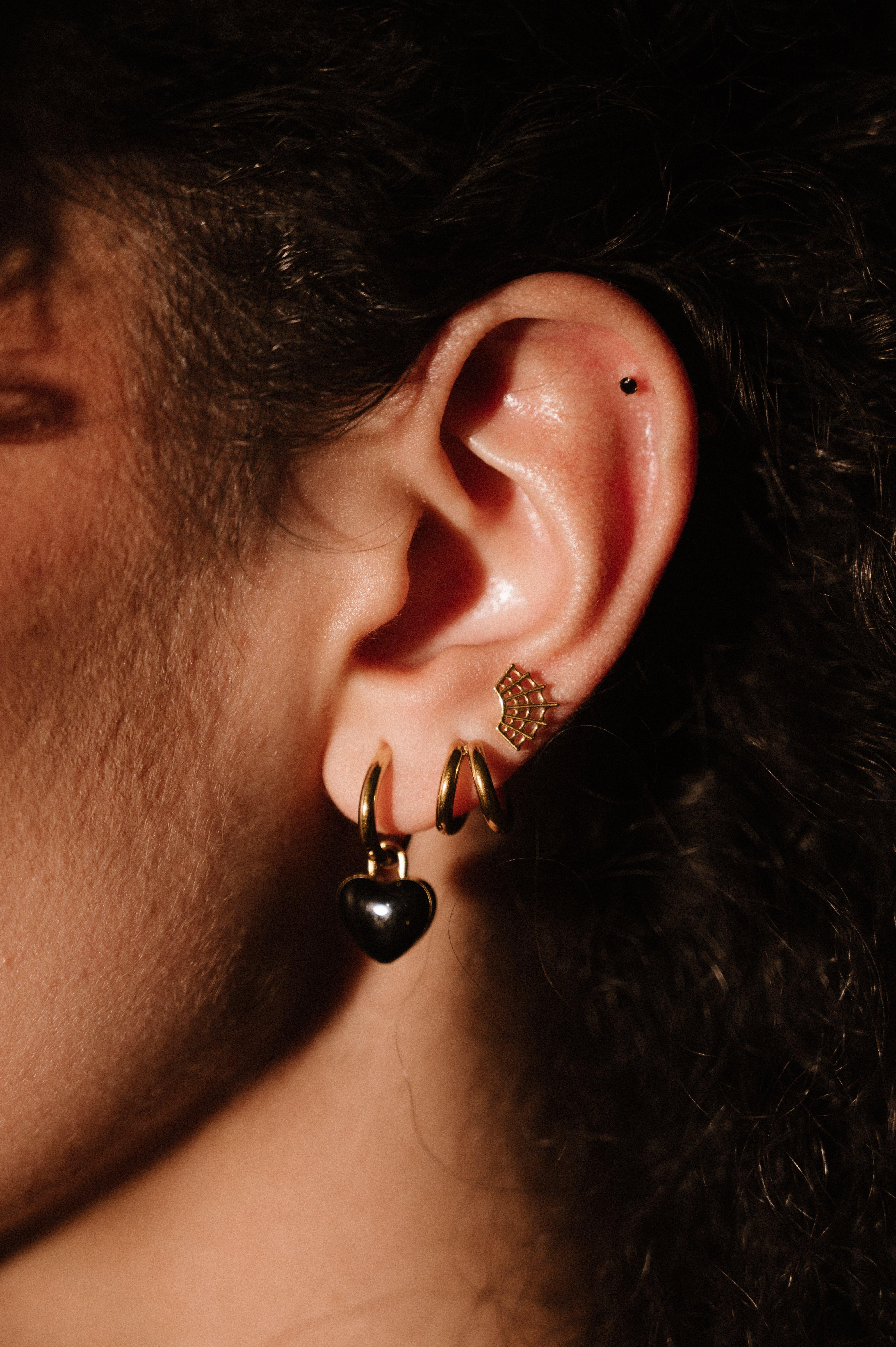 Micro Black Gem Flat Back Stud - Image 2