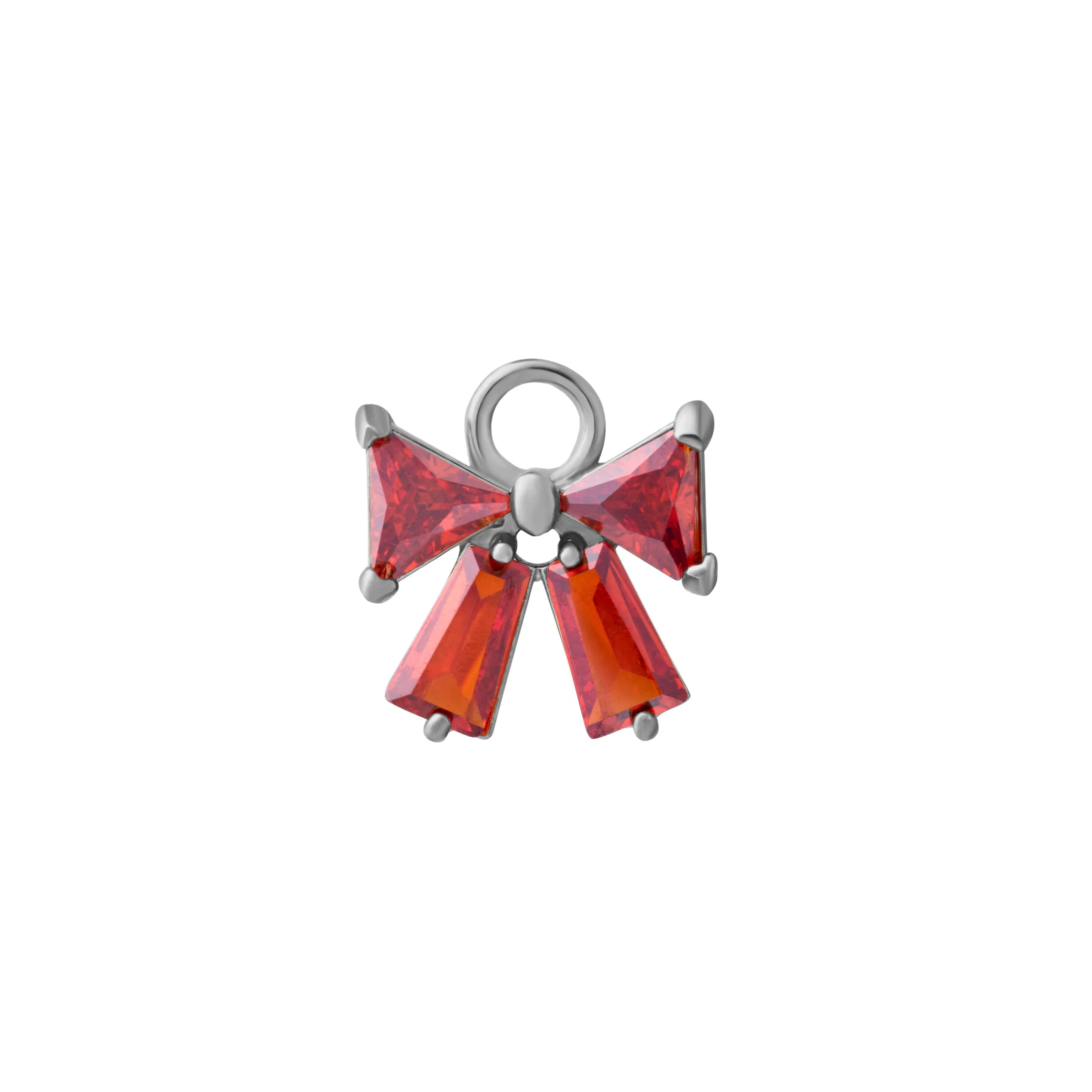 Clara Bow Hoop Charm - Garnet - Image 7