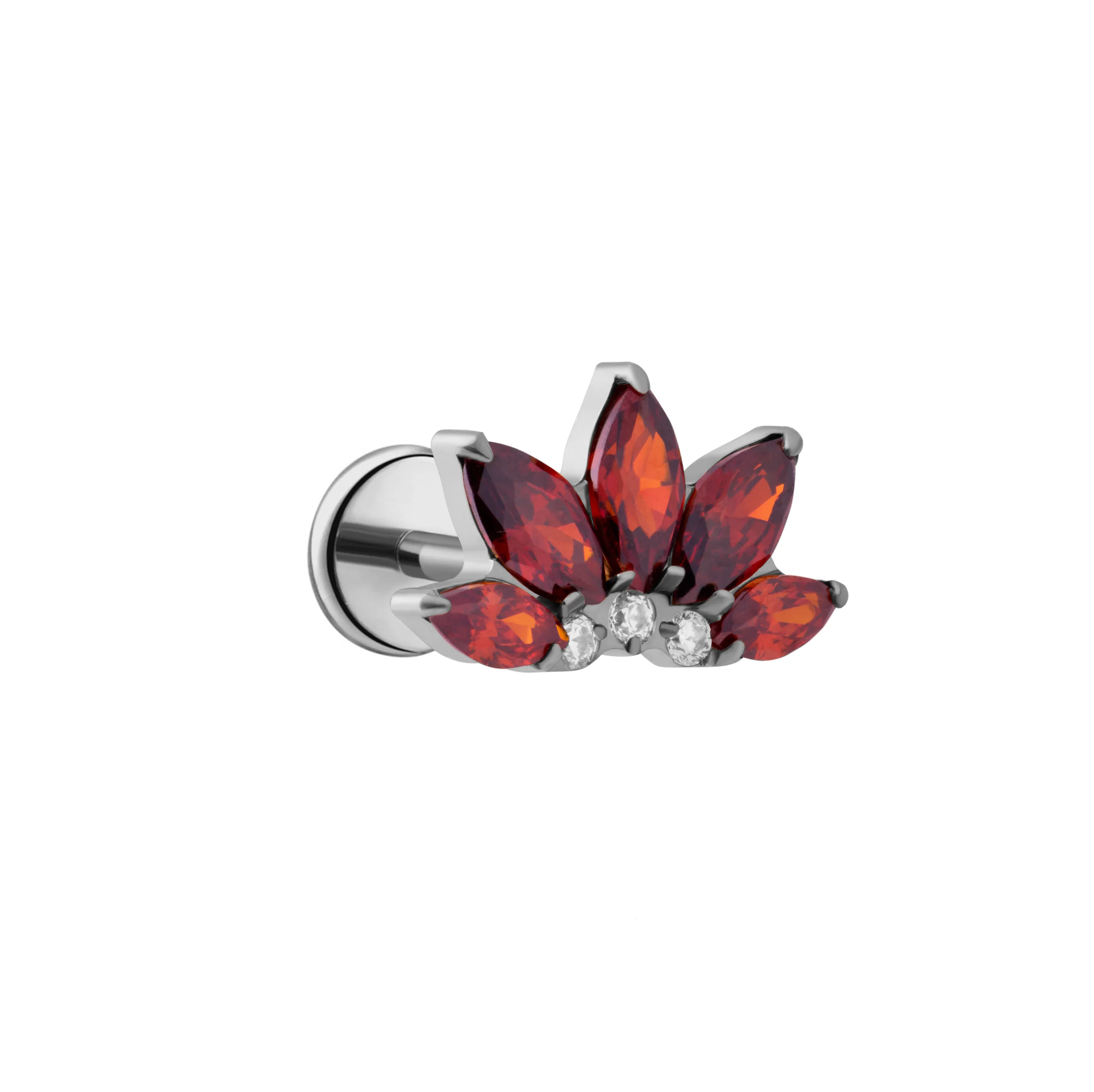 Aura Fan Flat Back Stud - Garnet - Image 6