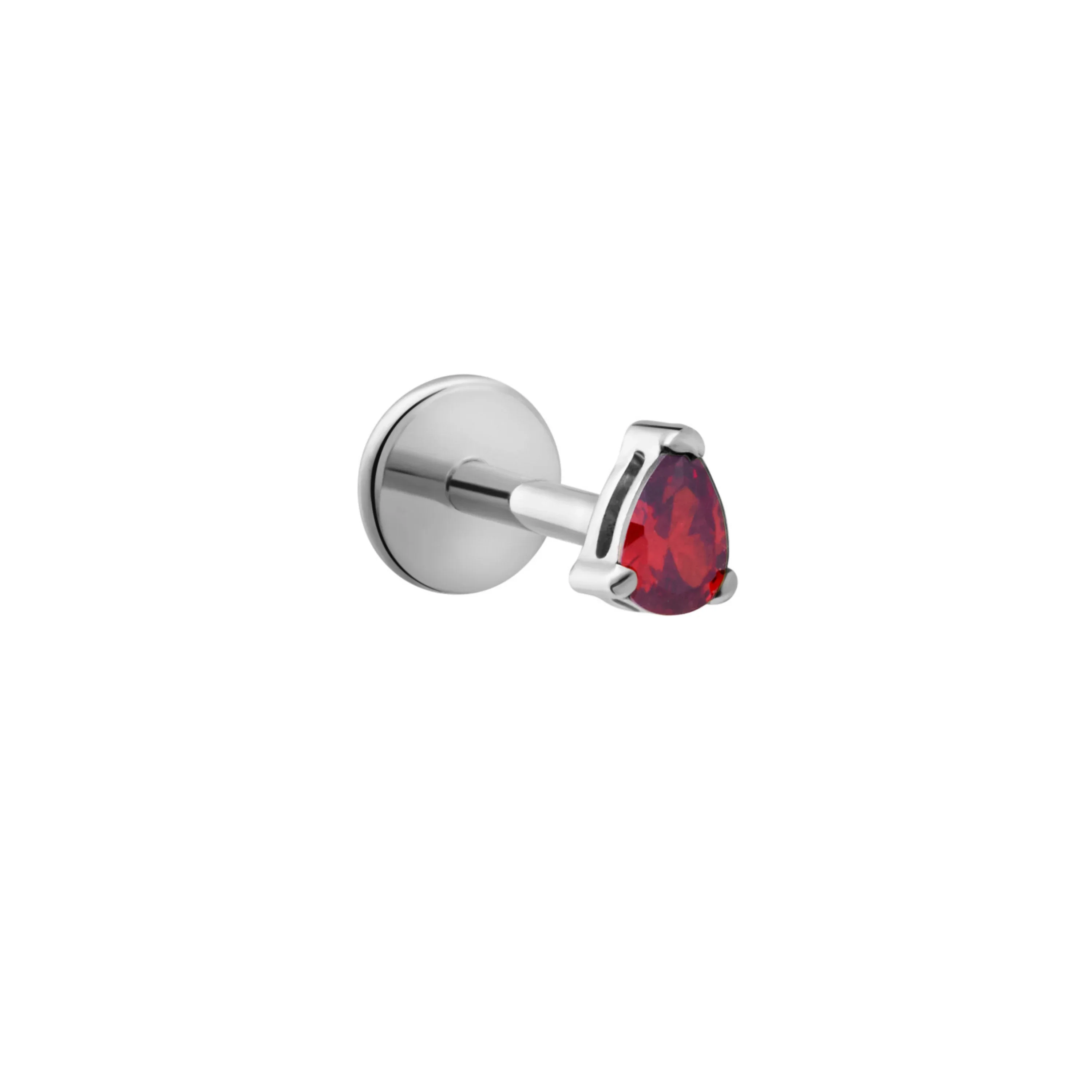 Garnet Drop Flat Back Stud - Image 6