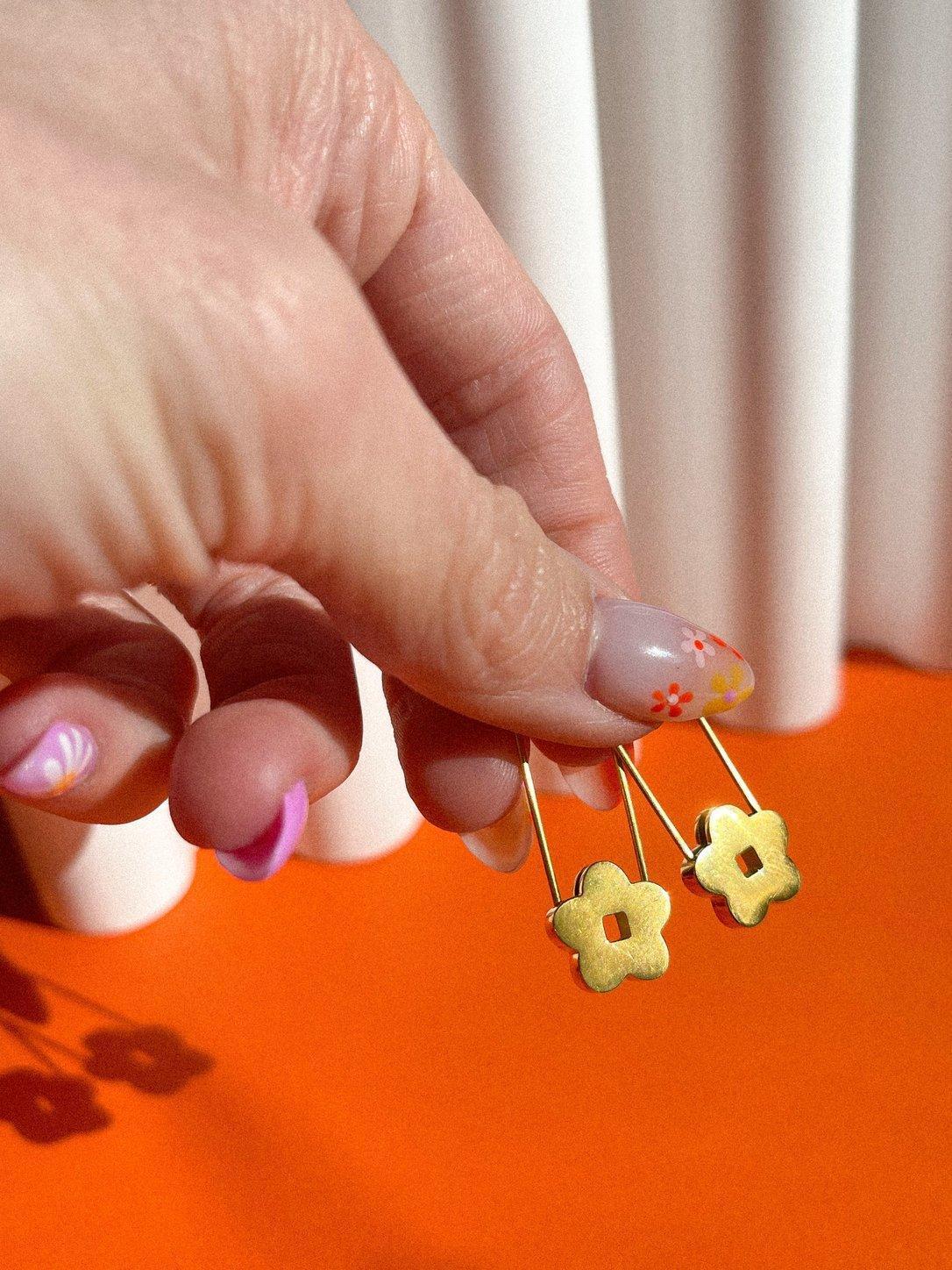 Golden Daisy Hoops - Image 3