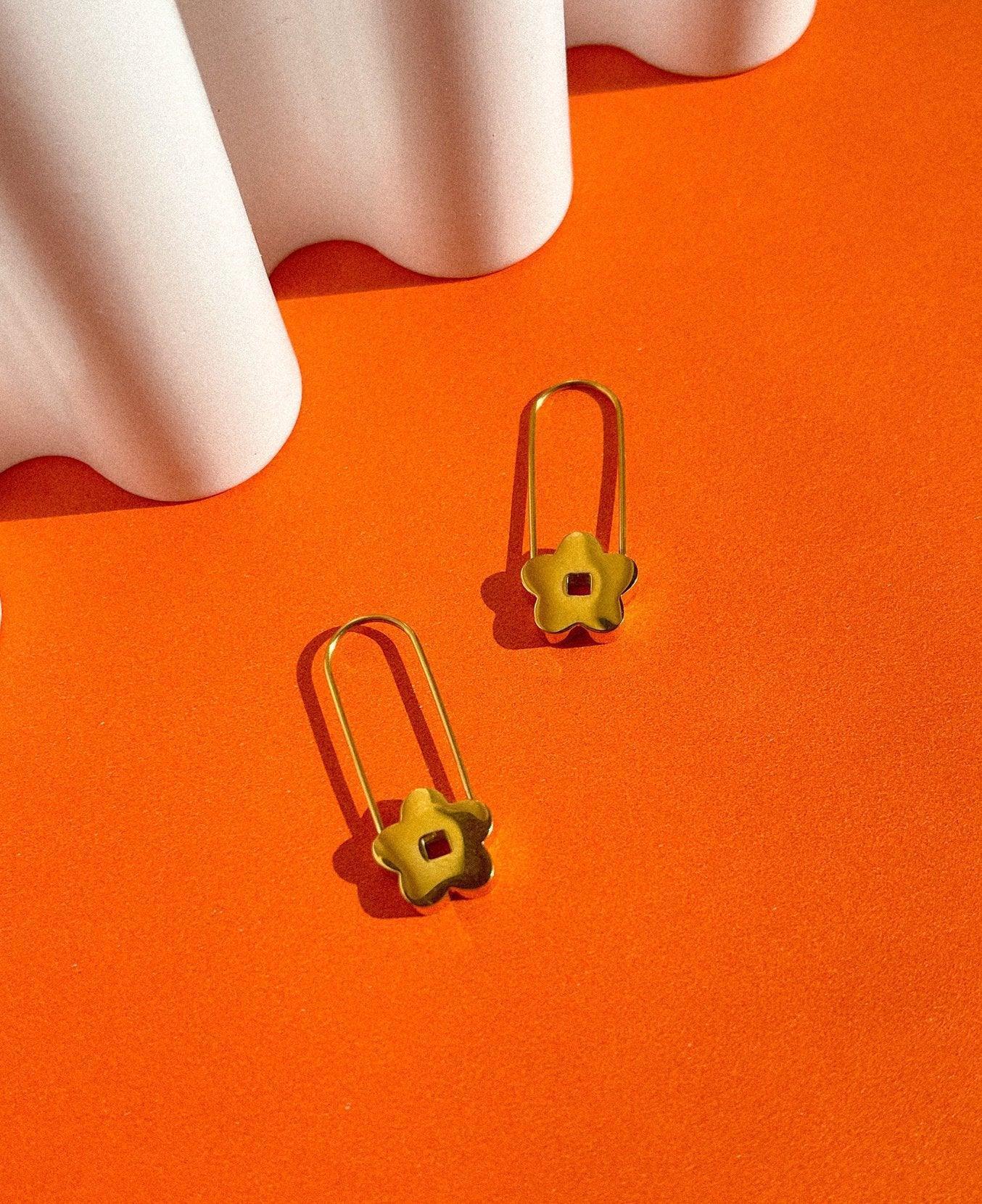 Golden Daisy Hoops - Image 5