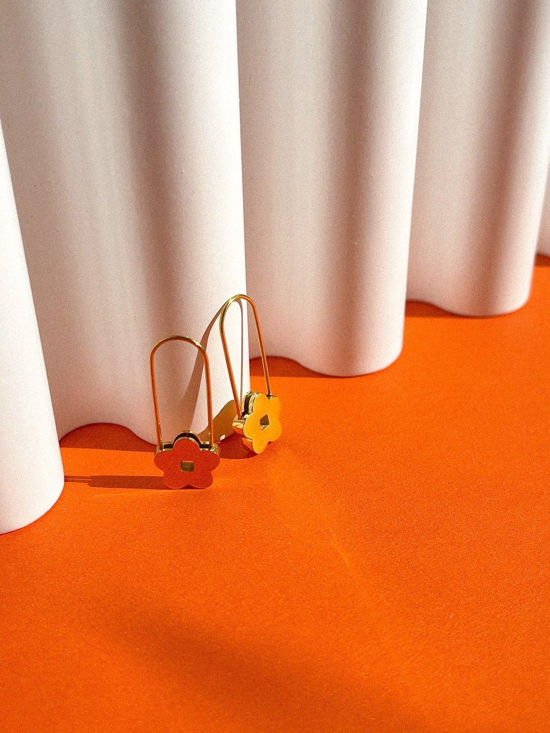 Golden Daisy Hoops - Image 6