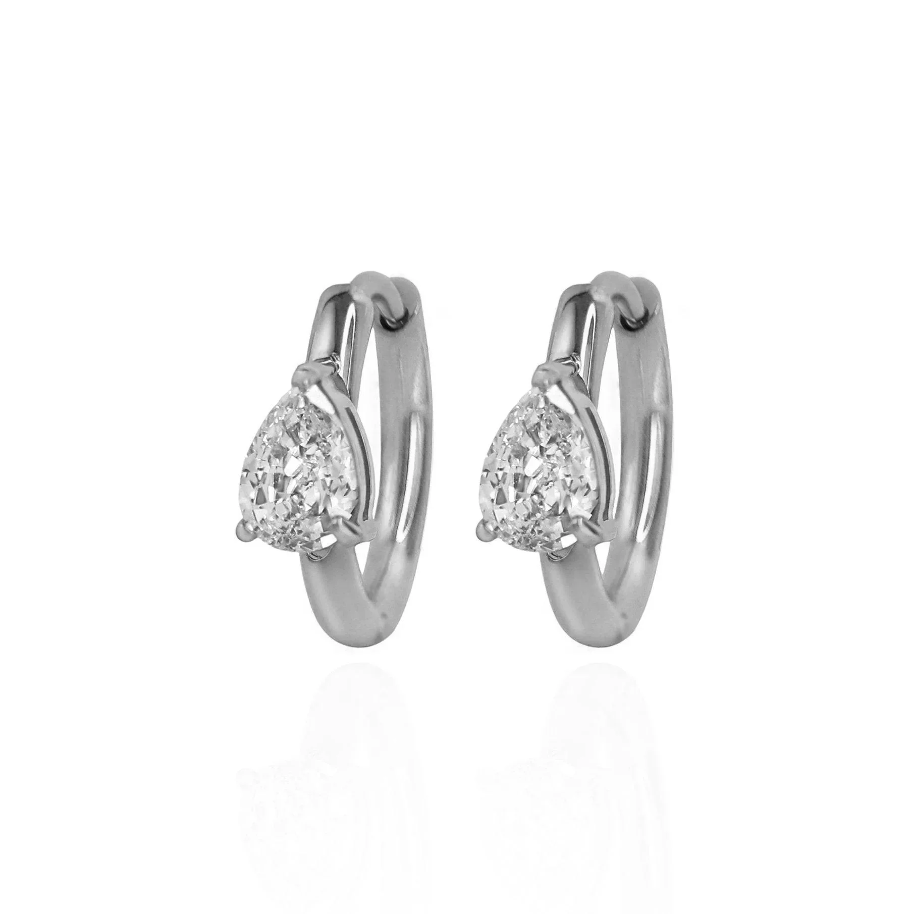 Pear Zirconia Hoops - Image 6
