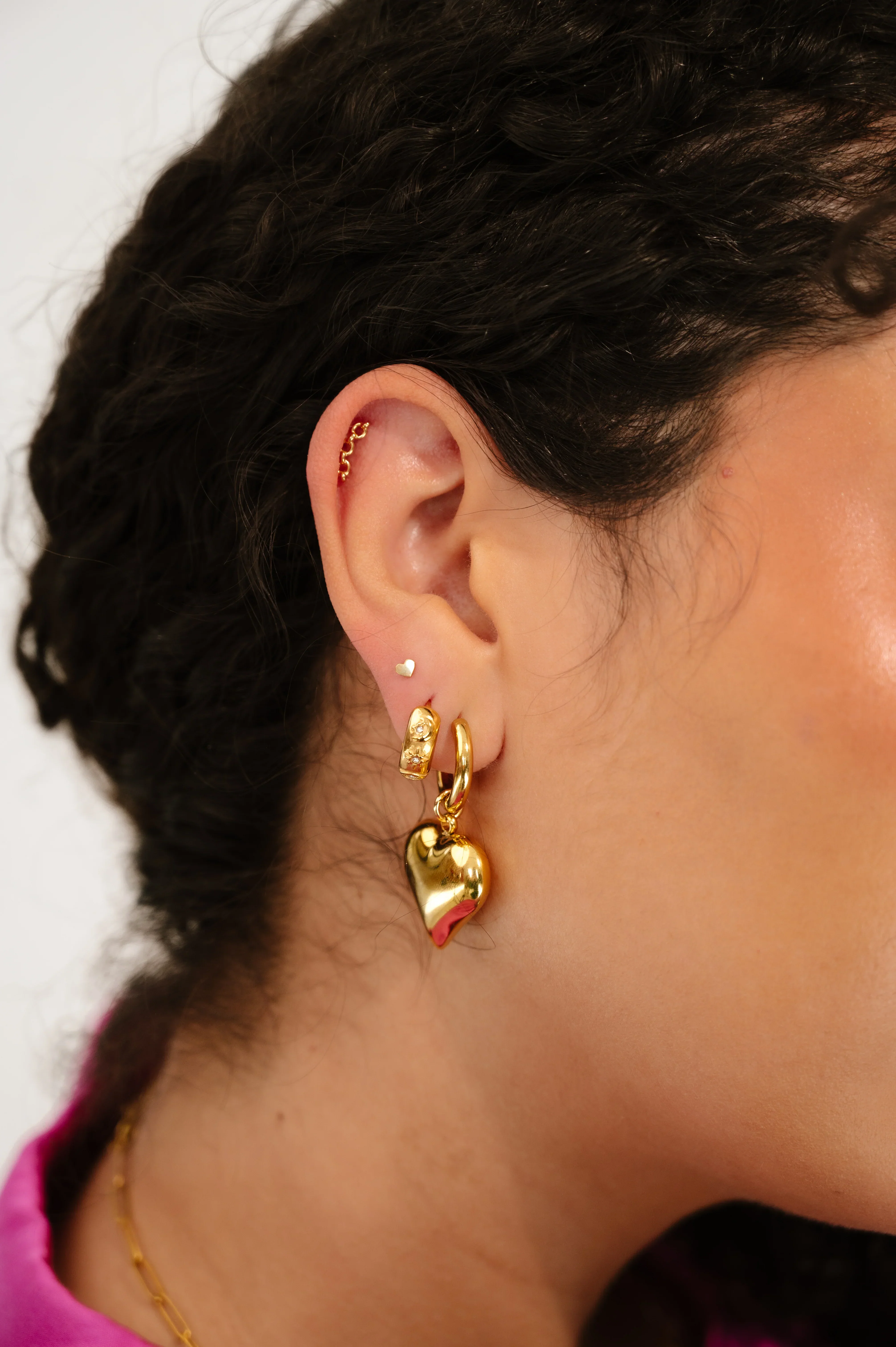 Heart Flat Back Stud - Image 3