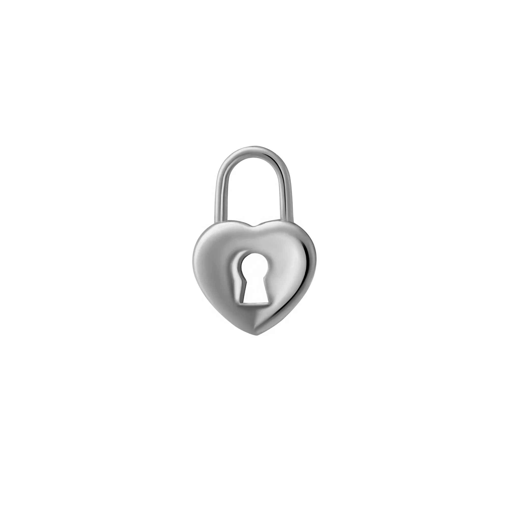 Heart Lock Hoop Charm - Image 5