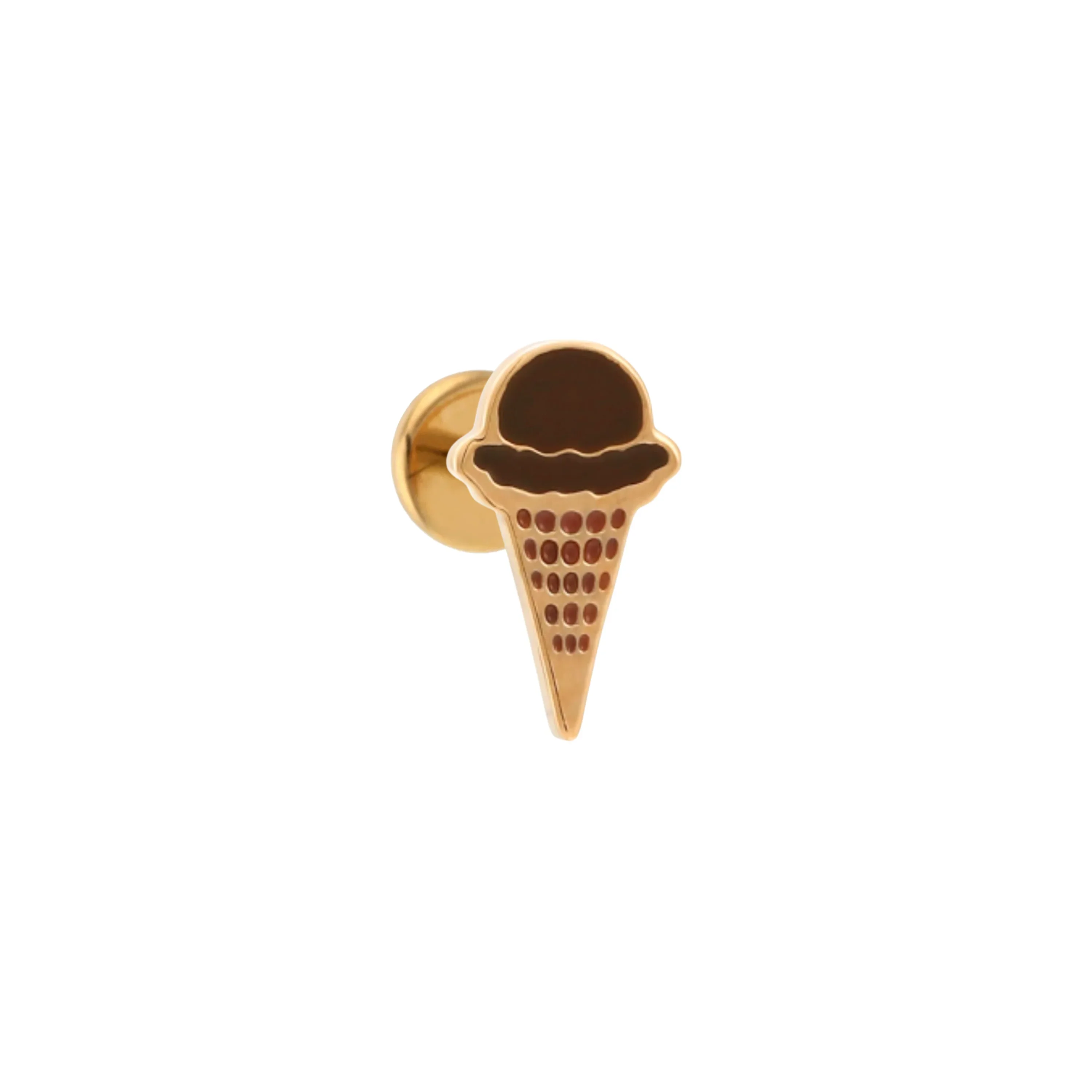 Ice Cream Cone Enamel Flat Back Stud - Image 10