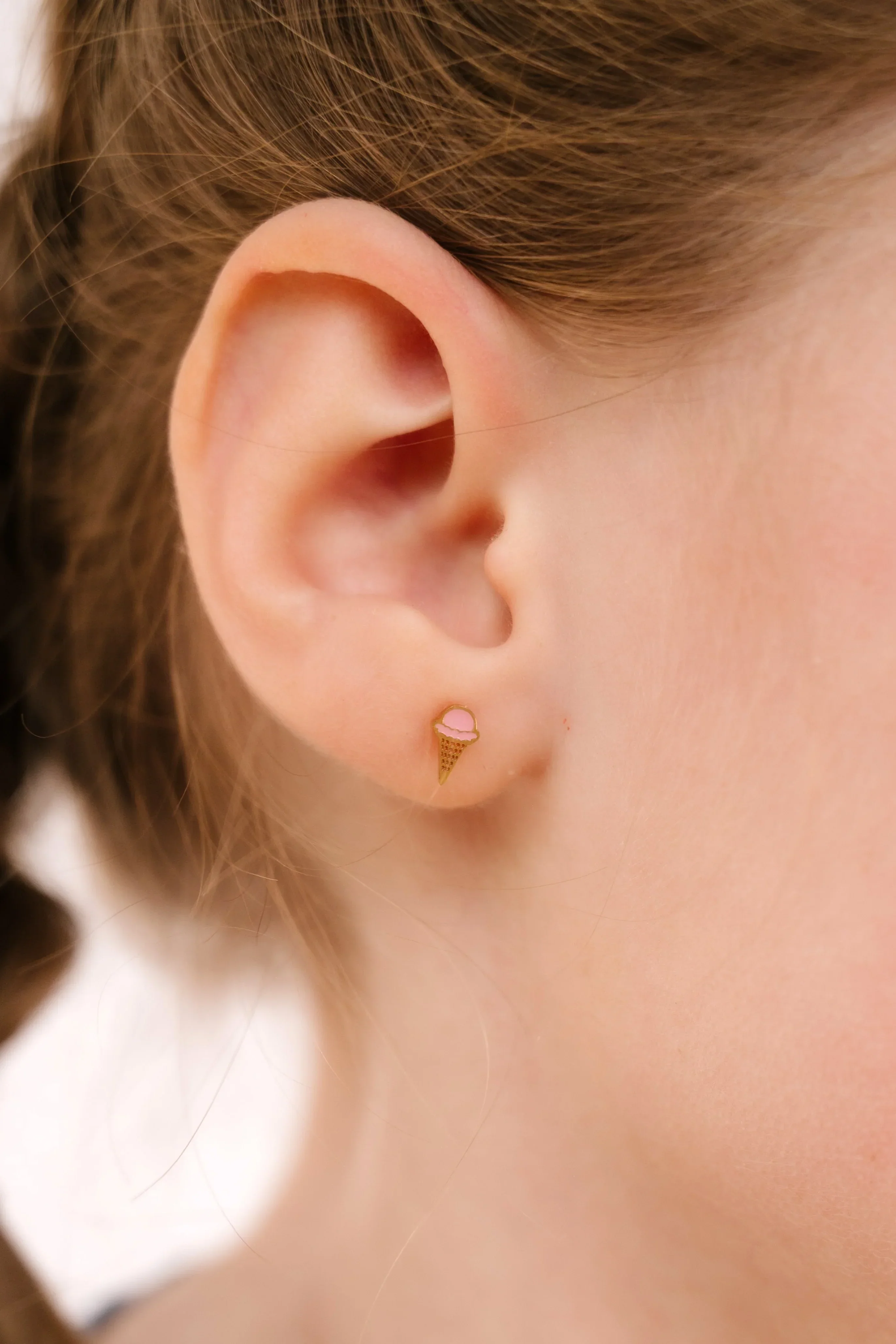Ice Cream Cone Enamel Flat Back Stud - Image 2