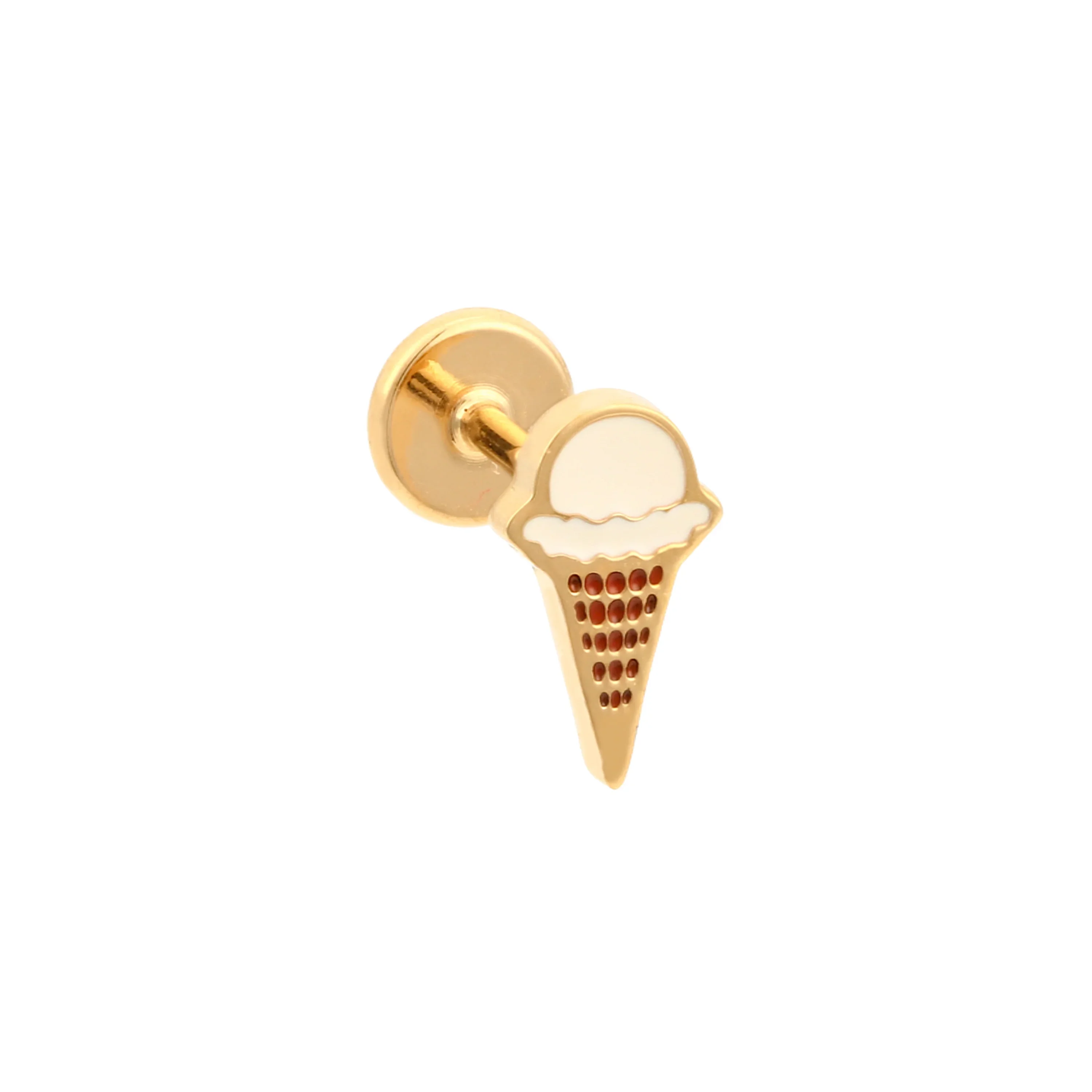 Ice Cream Cone Enamel Flat Back Stud - Image 8