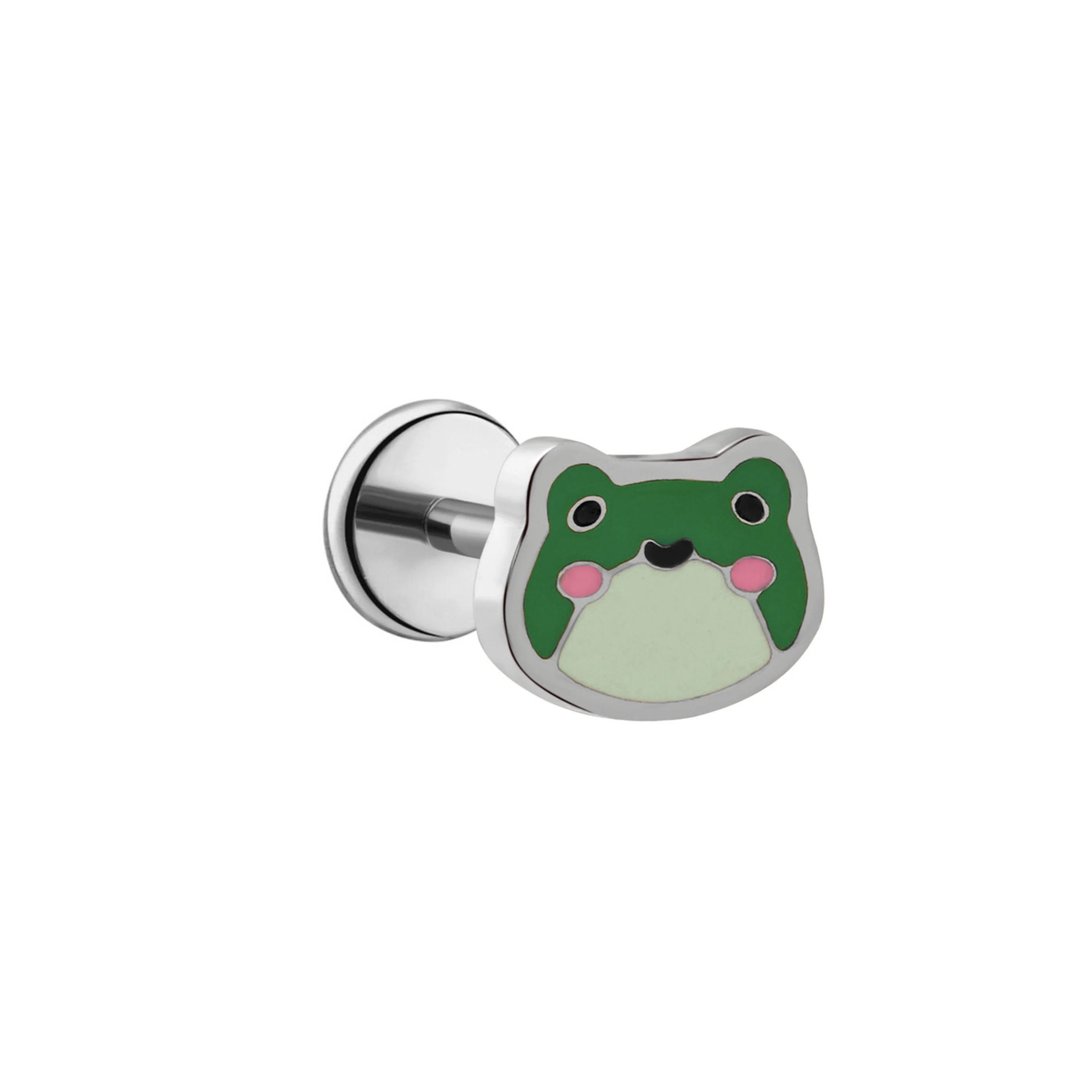 Kawaii Frog Enamel Flat Back Stud - Image 7