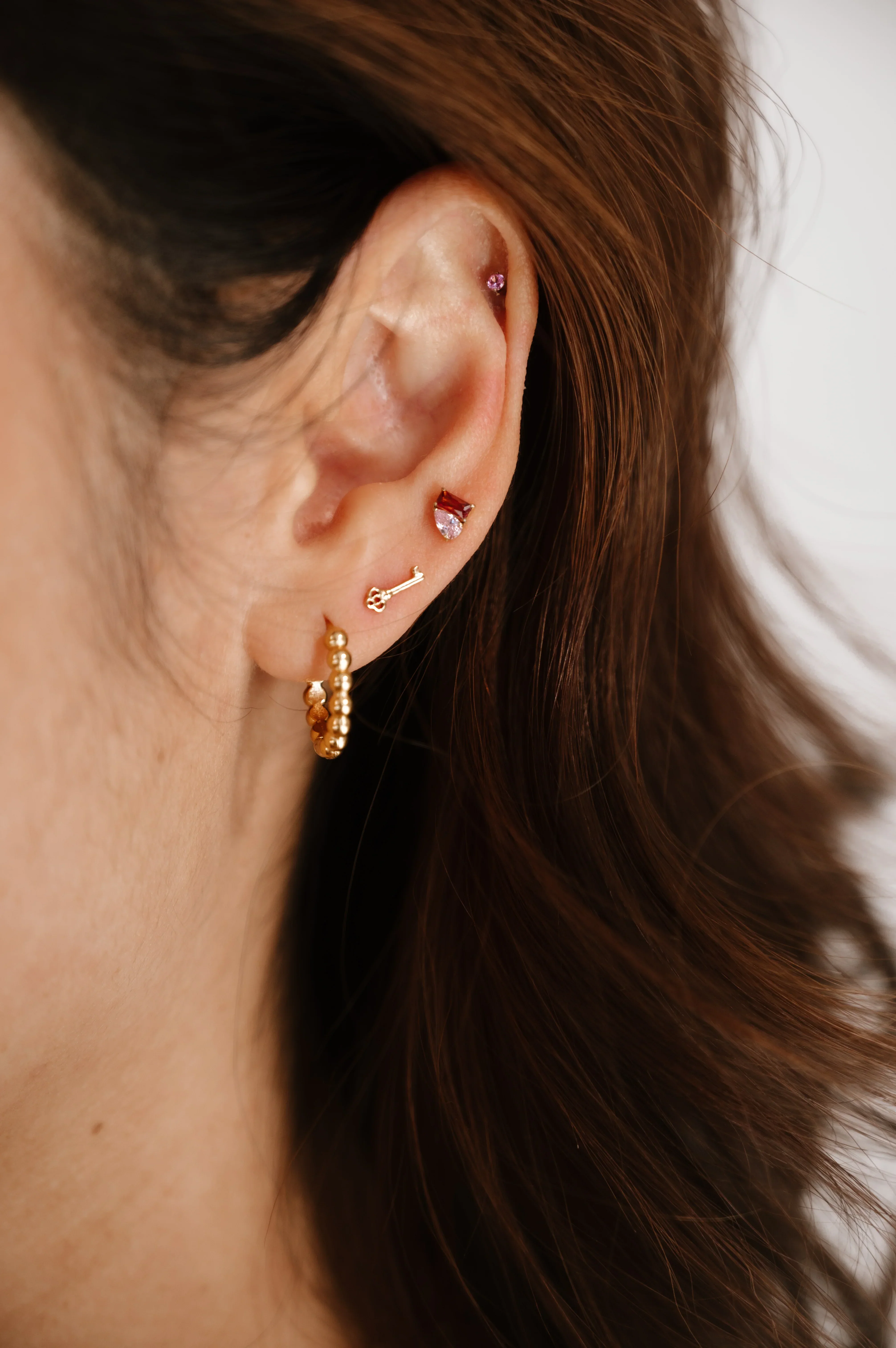 Key To My Heart Flat Back Stud - Image 3