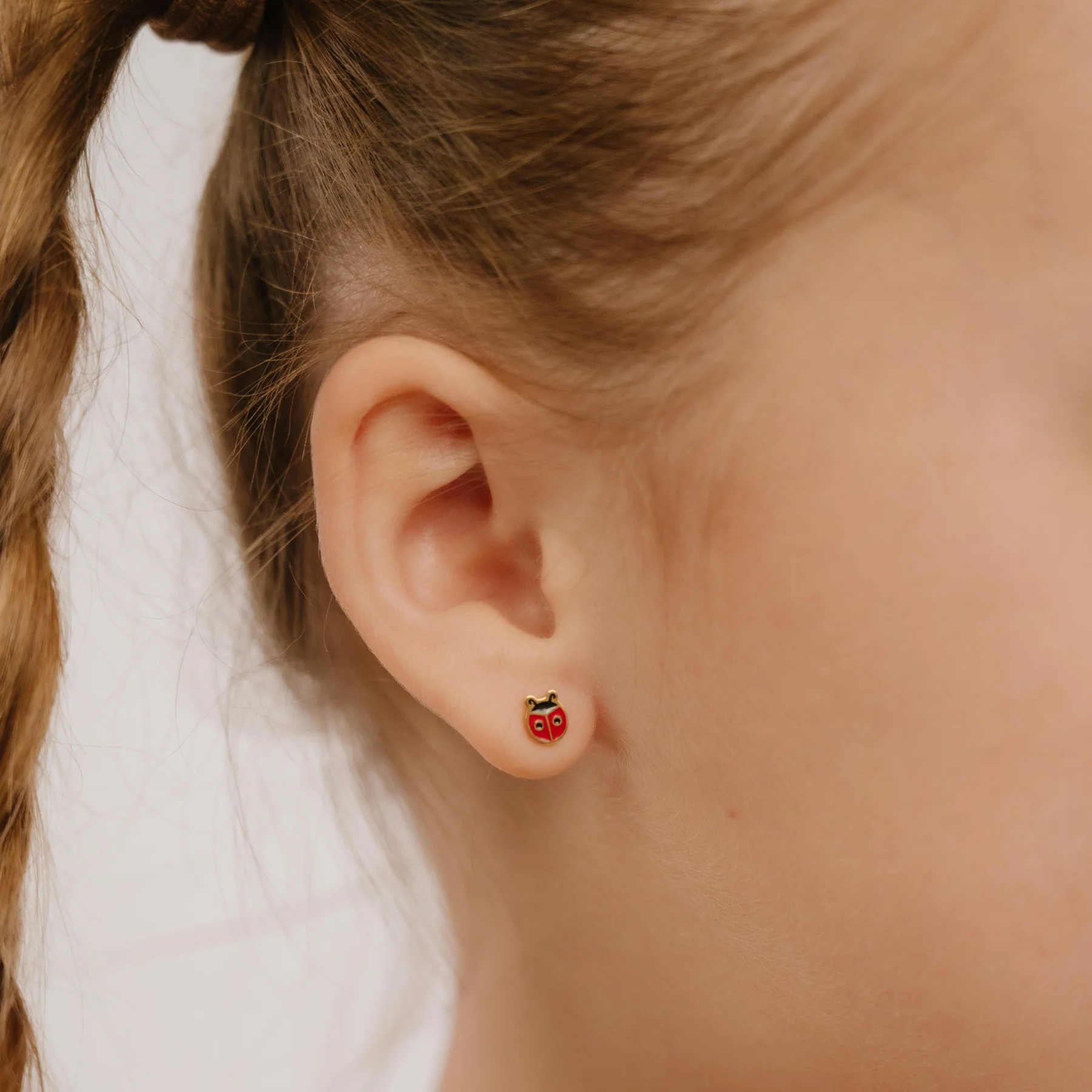 Ladybug Enamel Flat Back Stud - Image 2