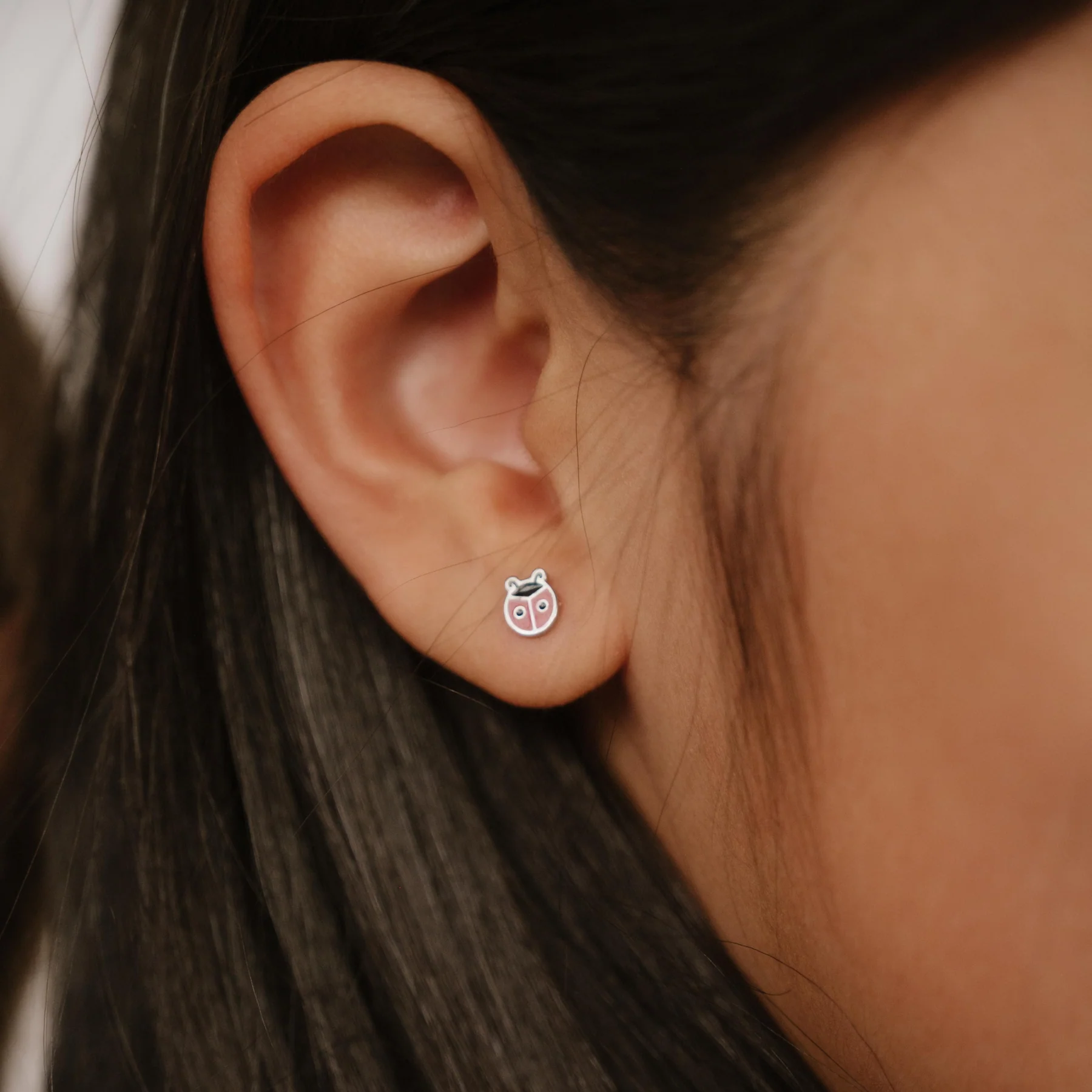 Ladybug Enamel Flat Back Stud - Image 4