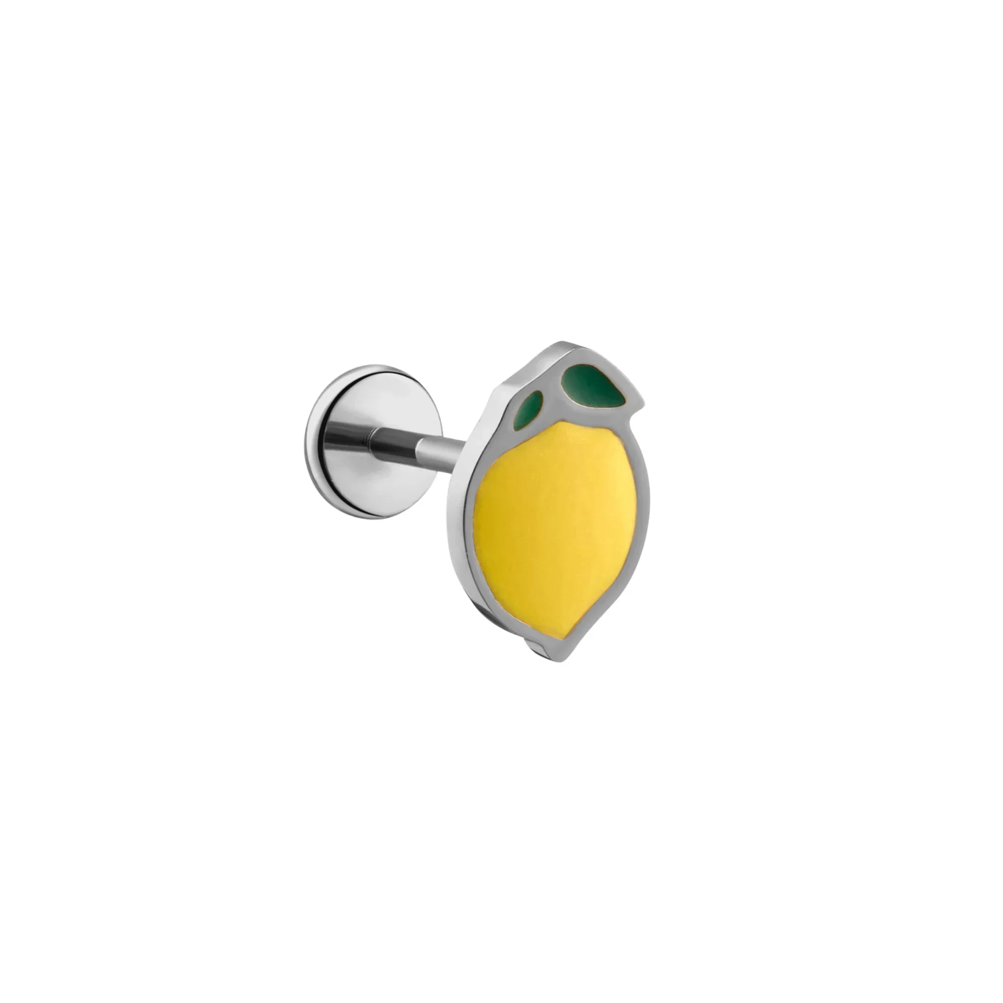 Lemon Enamel Flat Back Stud - Image 6