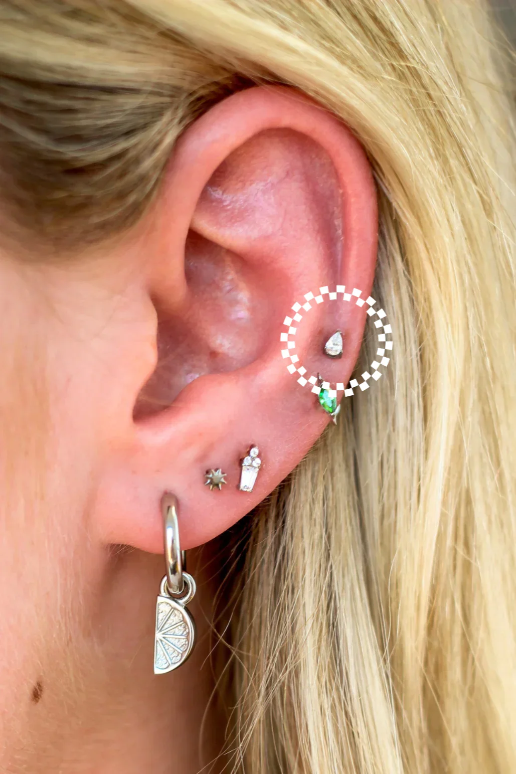 Lemon-Lime Soda Drop Flat Back Stud - Image 2