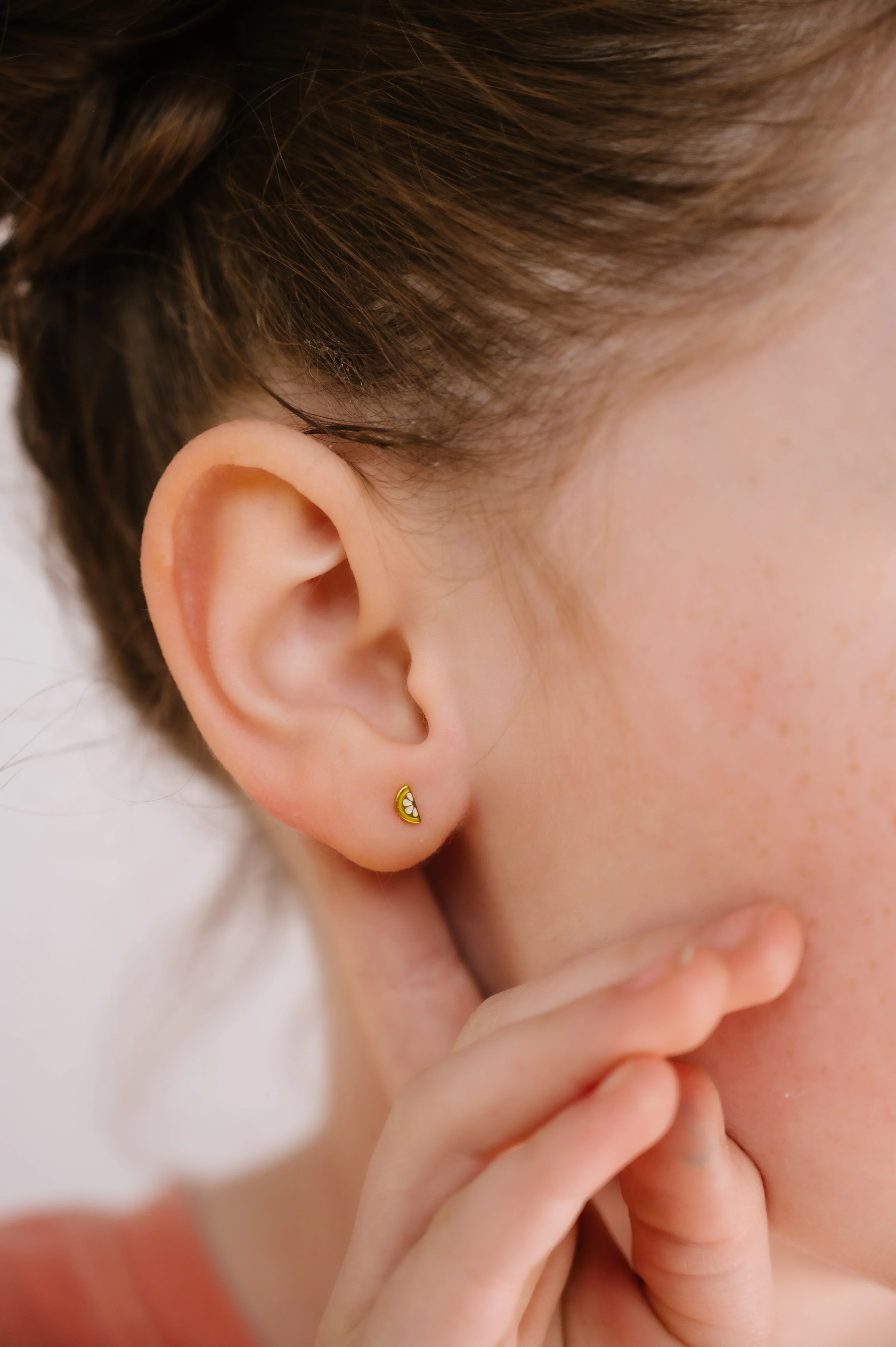 Lemon Slice Enamel Flat Back Stud - Image 2