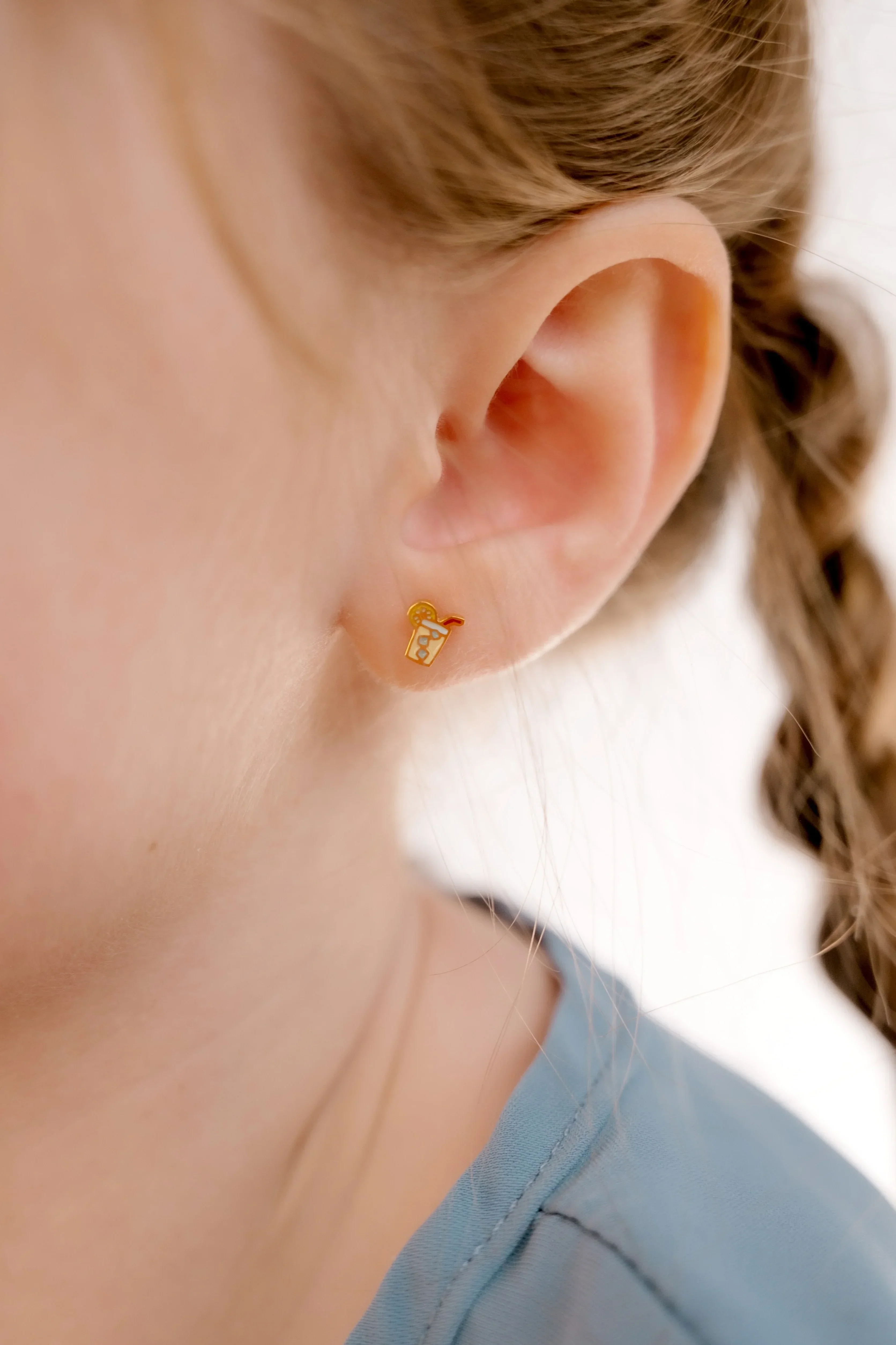 Lemonade Enamel Flat Back Stud - Image 2