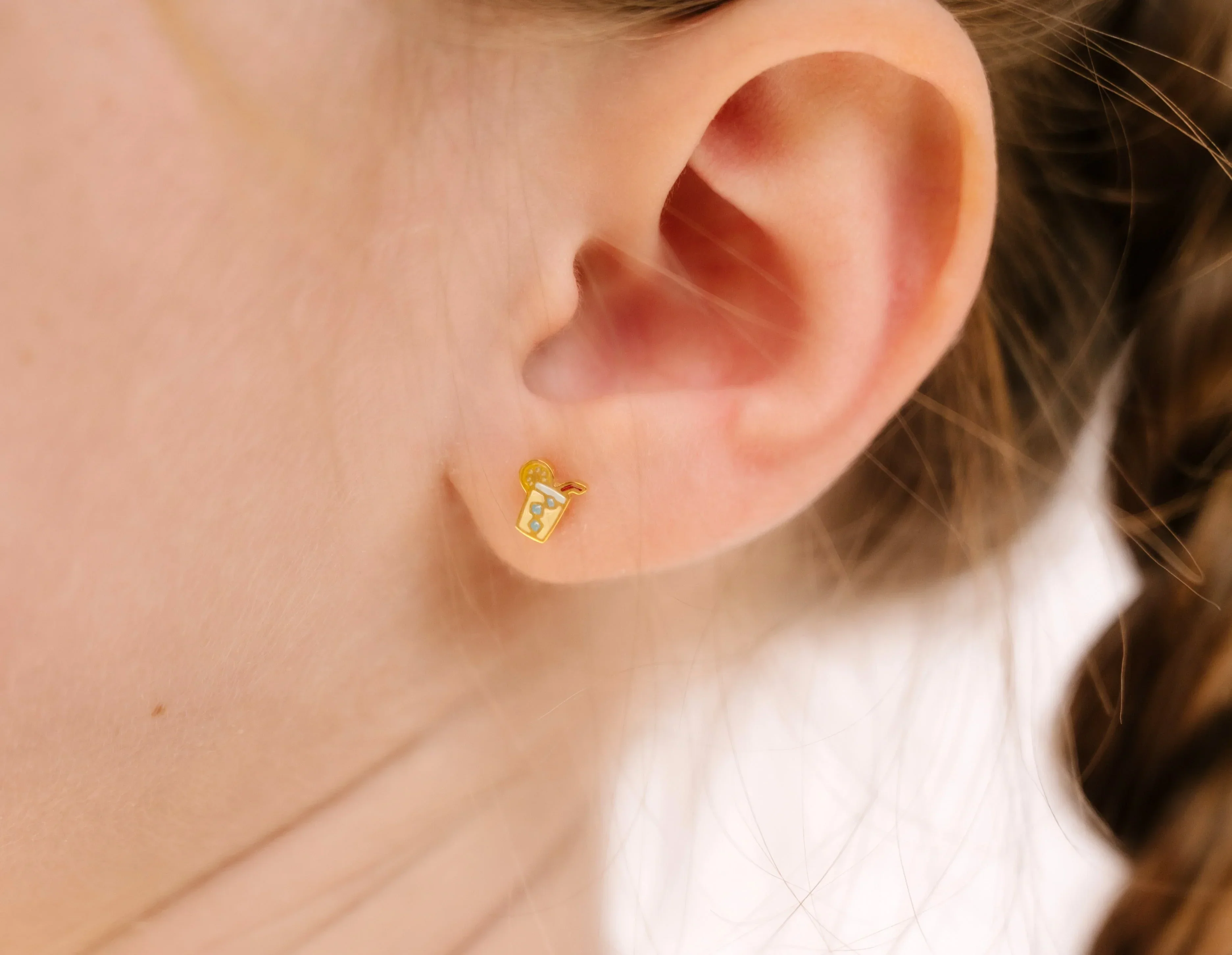 Lemonade Enamel Flat Back Stud - Image 3