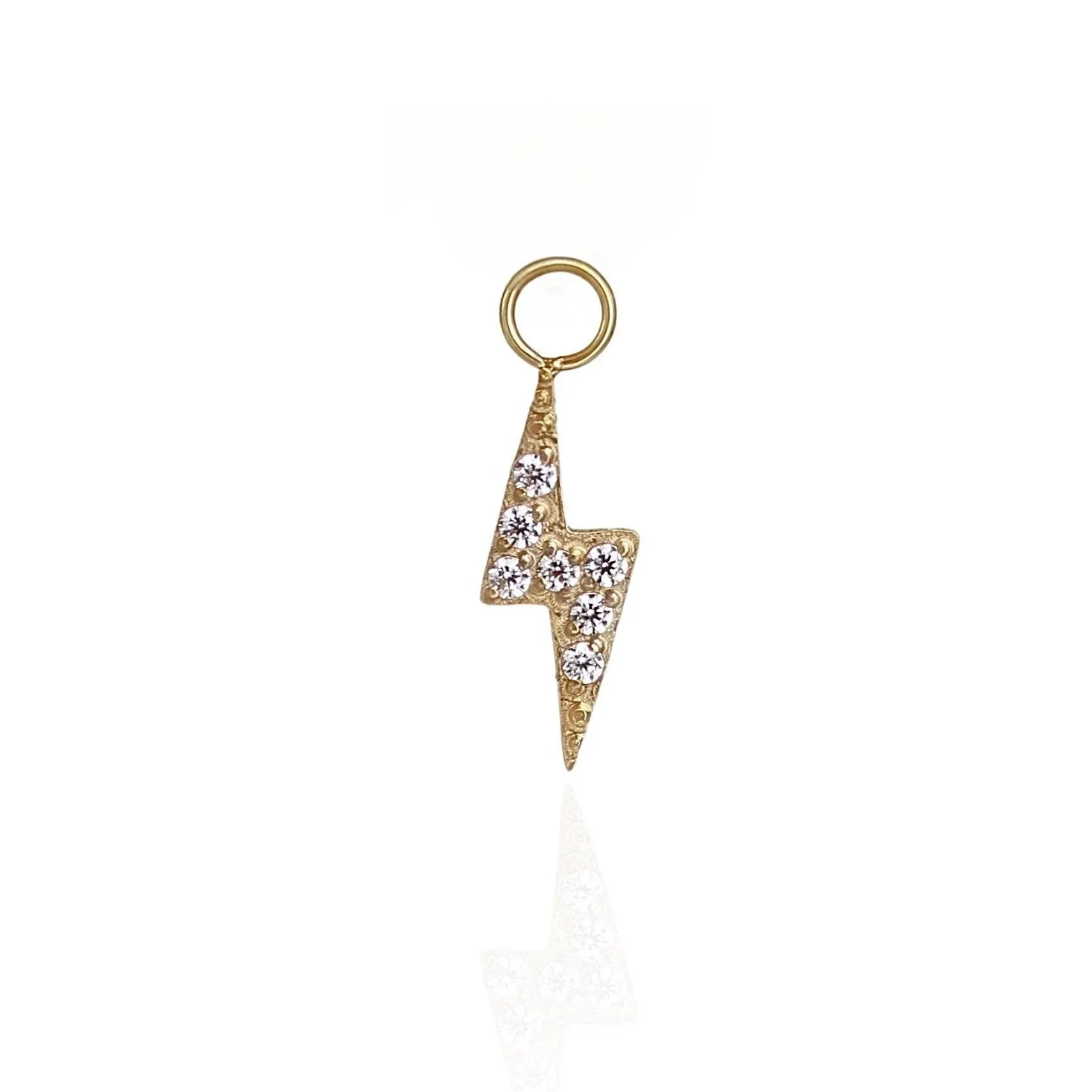 Lightning Bolt Titanium Clicker Hoop Charm