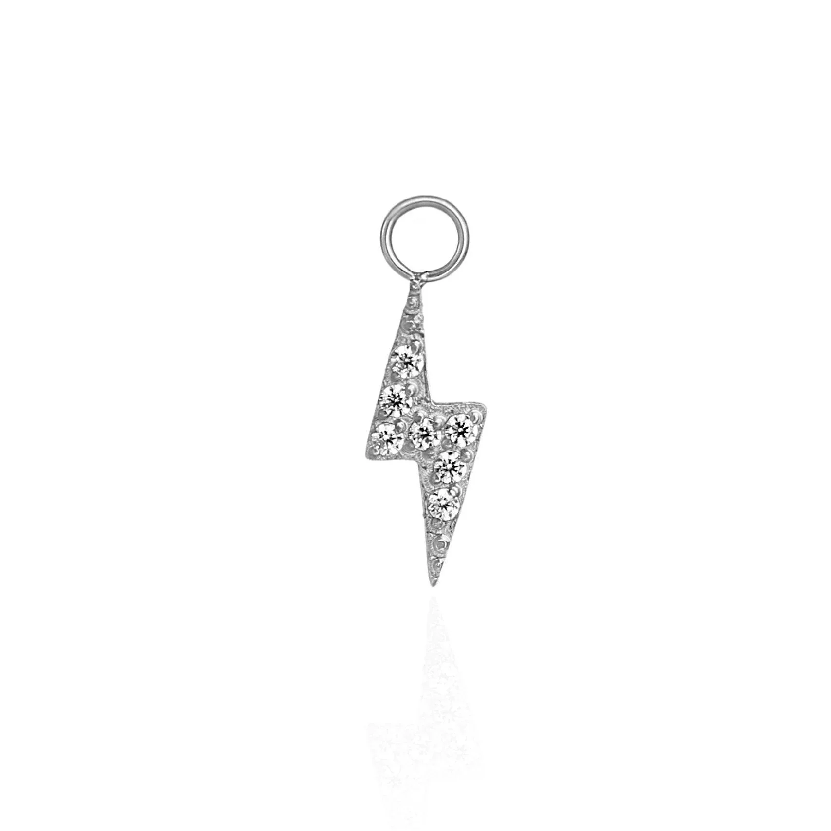 Lightning Bolt Titanium Clicker Hoop Charm - Image 4