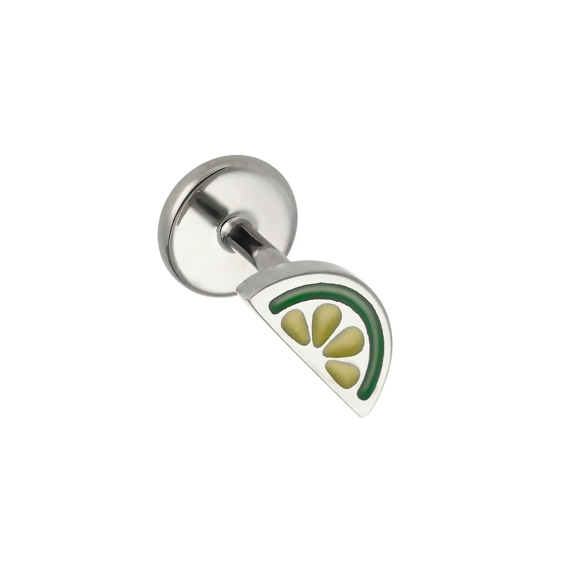 Lime Slice Enamel Flat Back Stud - Image 6