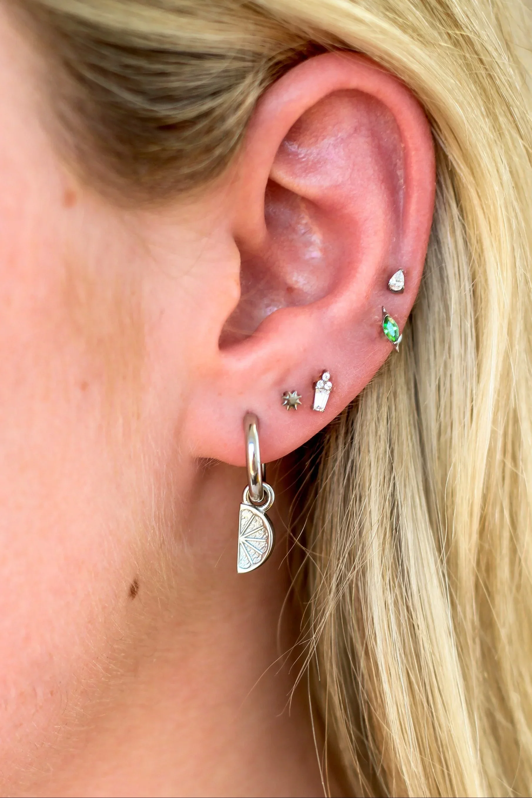 Lime Wedge Hoop Charm - Image 2