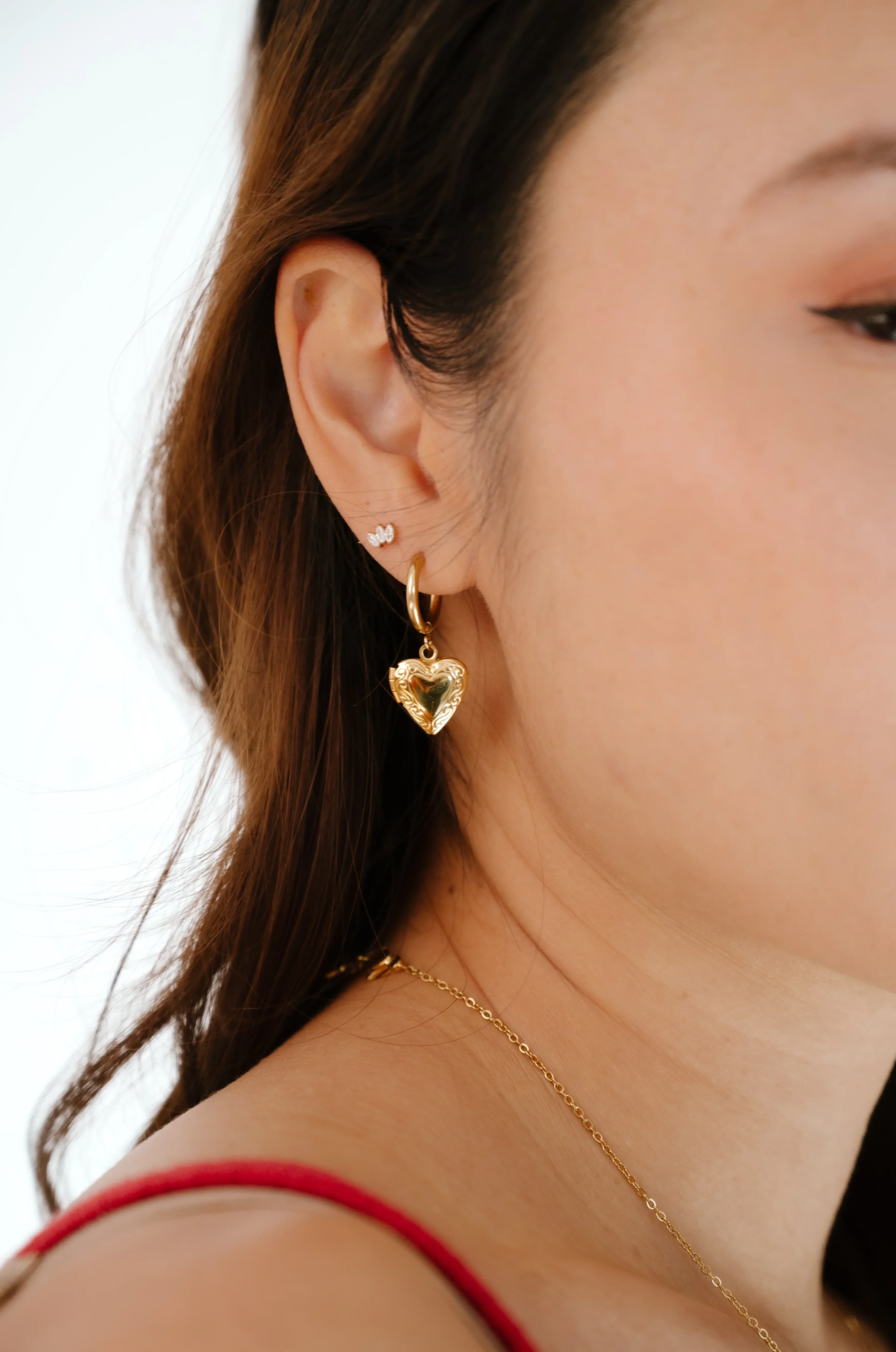 Love Letter Locket Hoops - Image 2