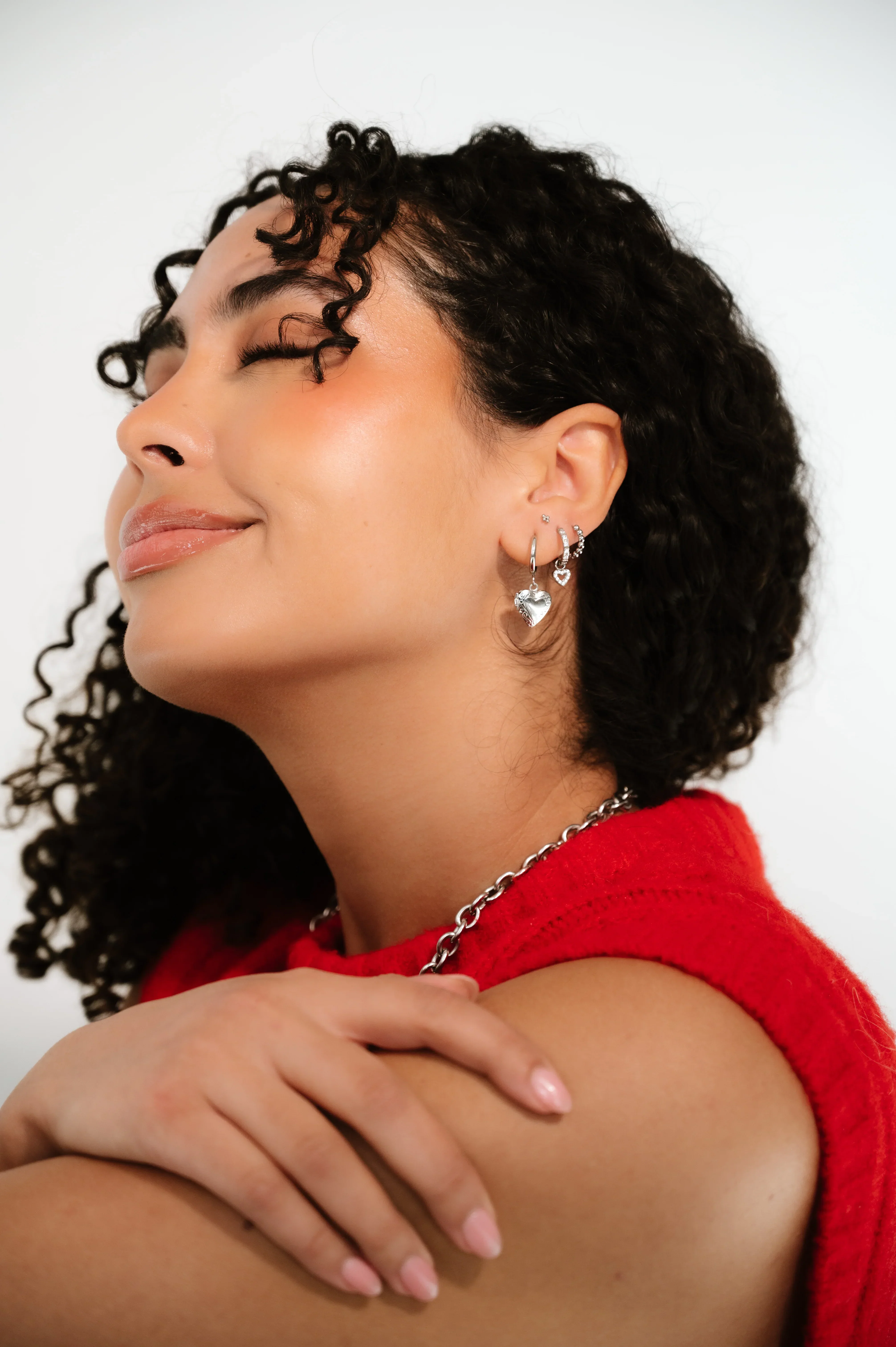 Love Letter Locket Hoops - Image 5