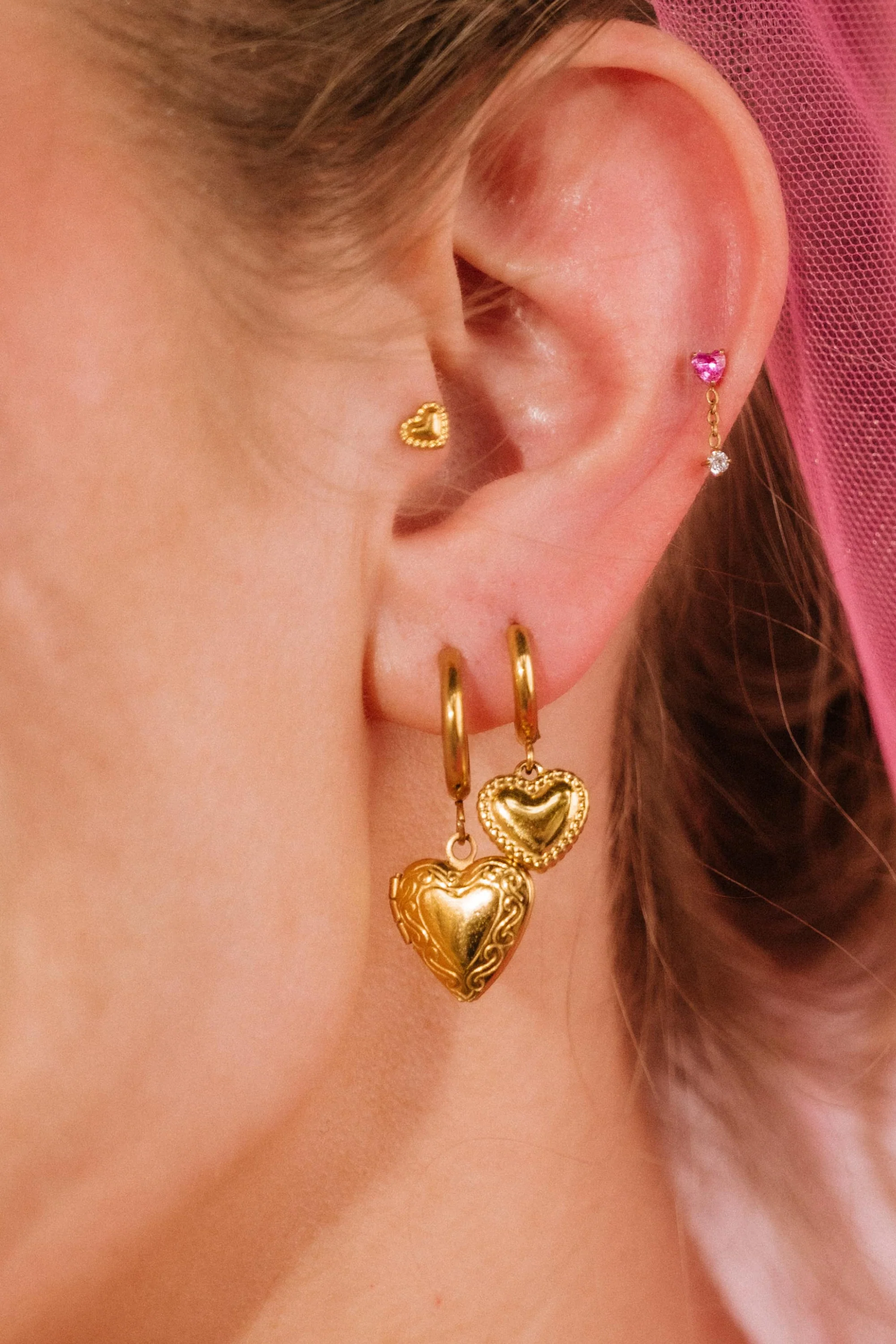 Love Letter Locket Hoops - Image 6