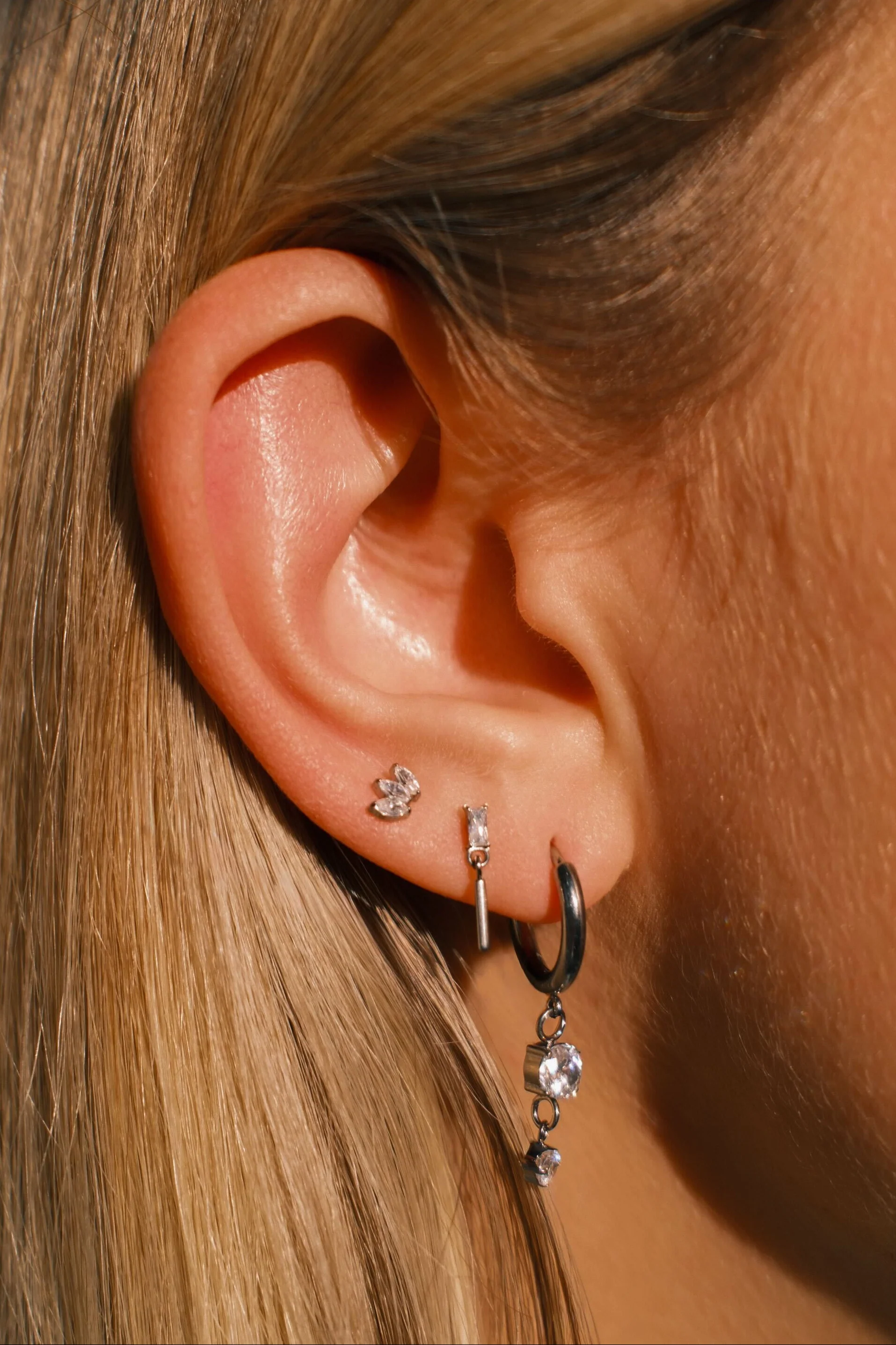 Marquise Trio Flat Back Stud - Clear - Image 3