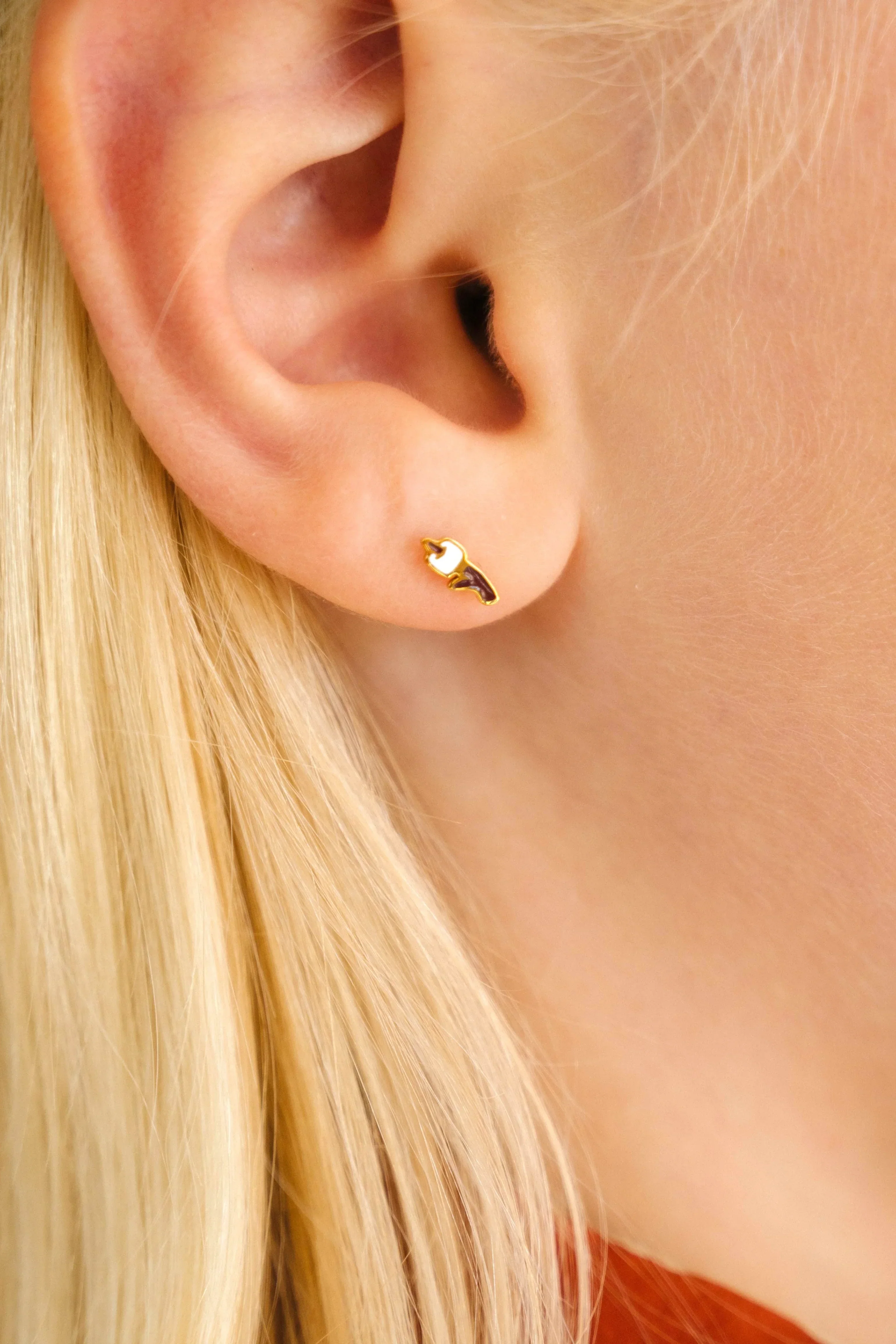Mallow Stick Enamel Flat Back Stud - Image 3