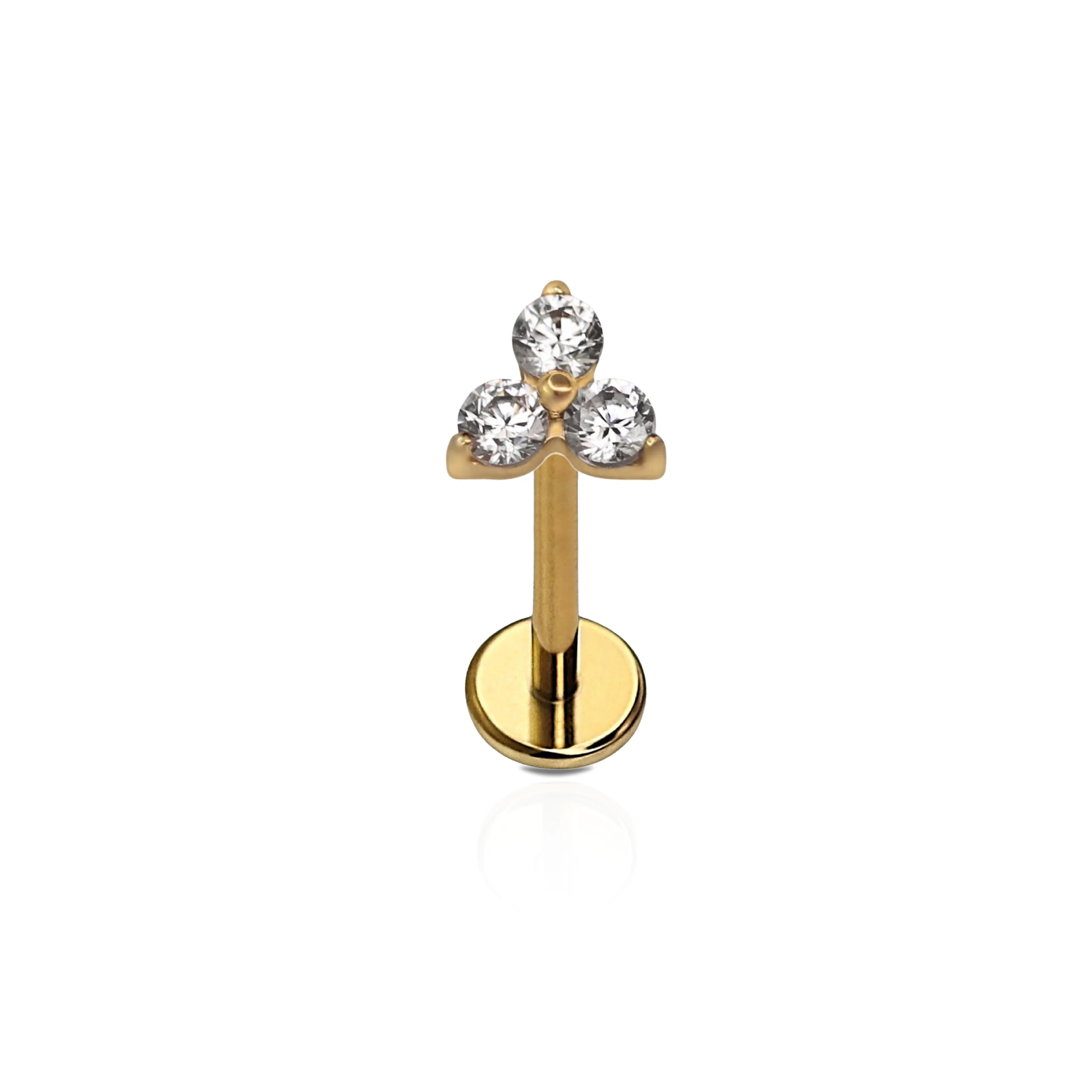 Micro Love Triangle Flat Back Stud