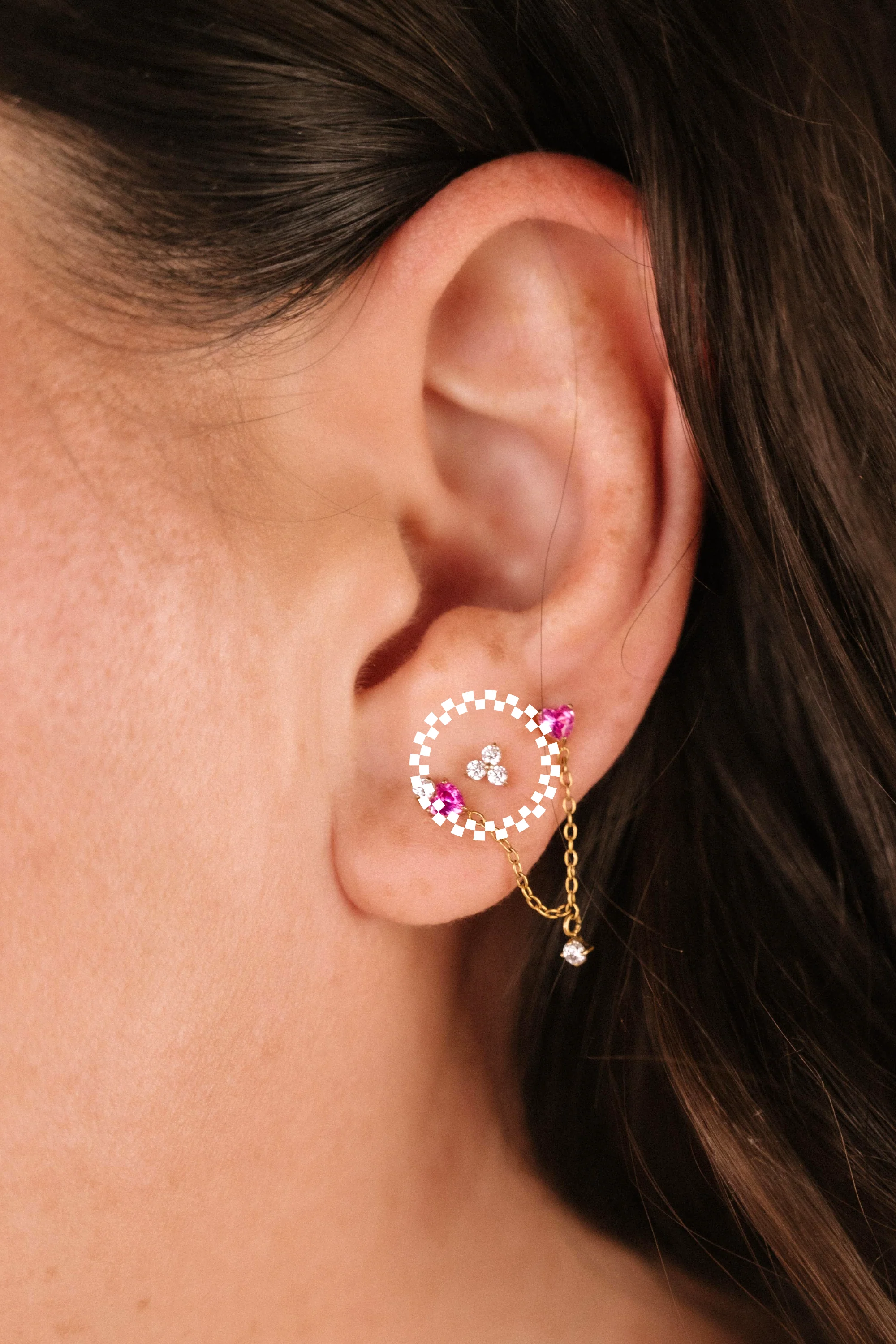 Micro Love Triangle Flat Back Stud - Image 2