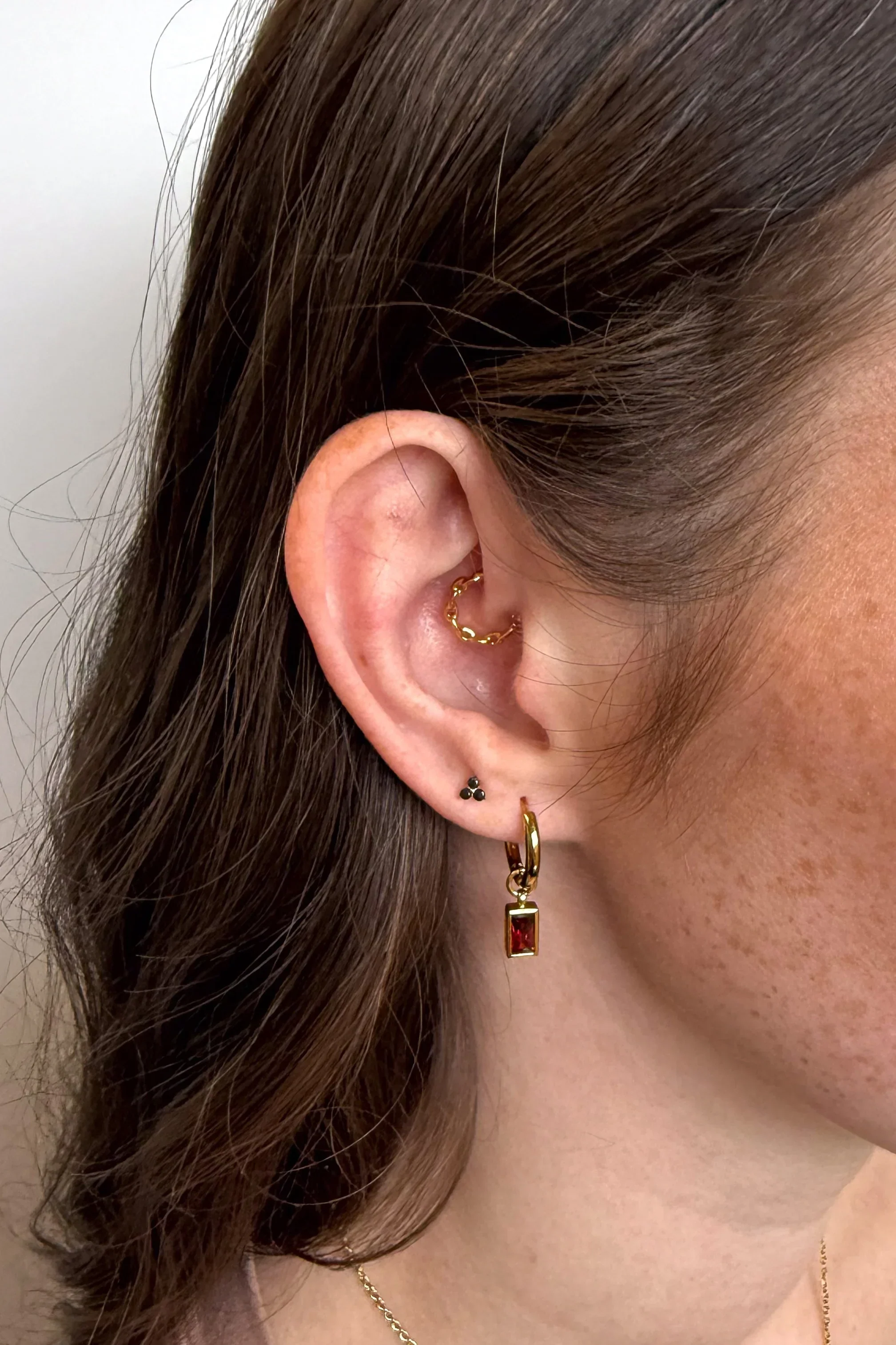 Micro Love Triangle Flat Back Stud - Onyx - Image 2