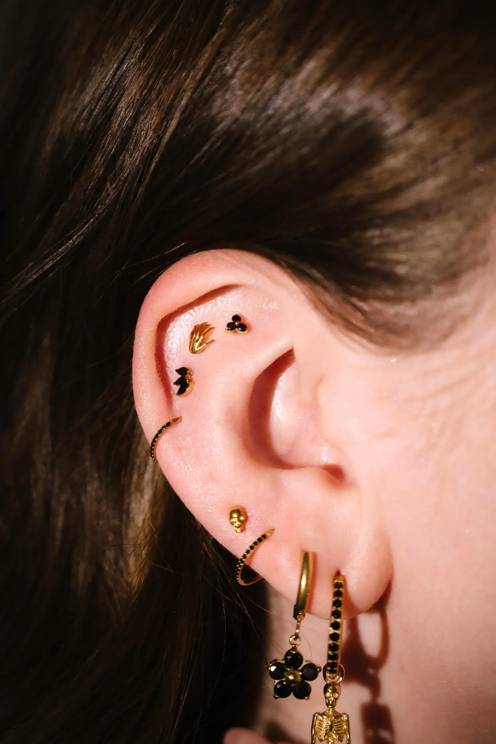Micro Love Triangle Flat Back Stud - Onyx - Image 3