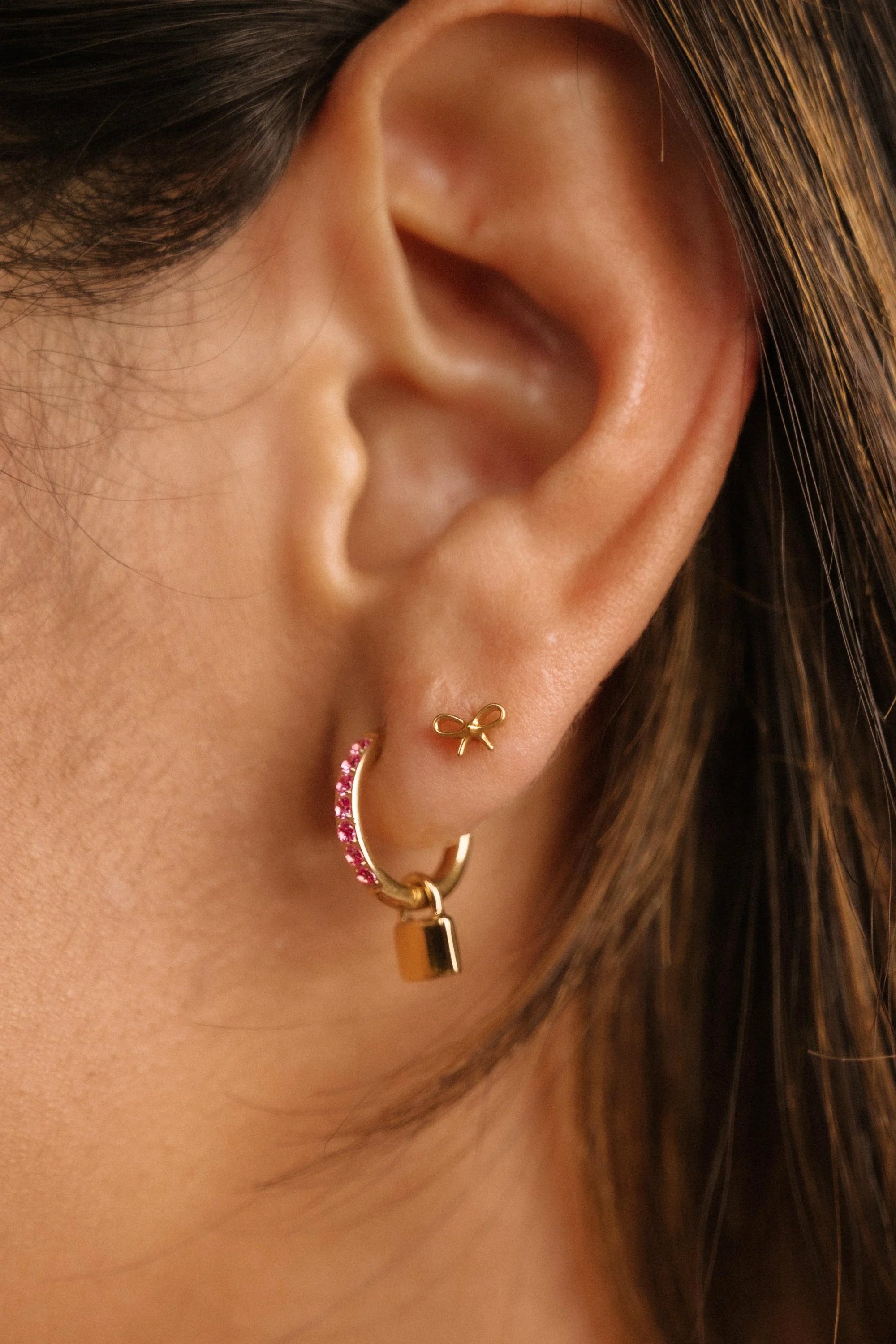 Mini Padlock Hoop Charm - Image 4