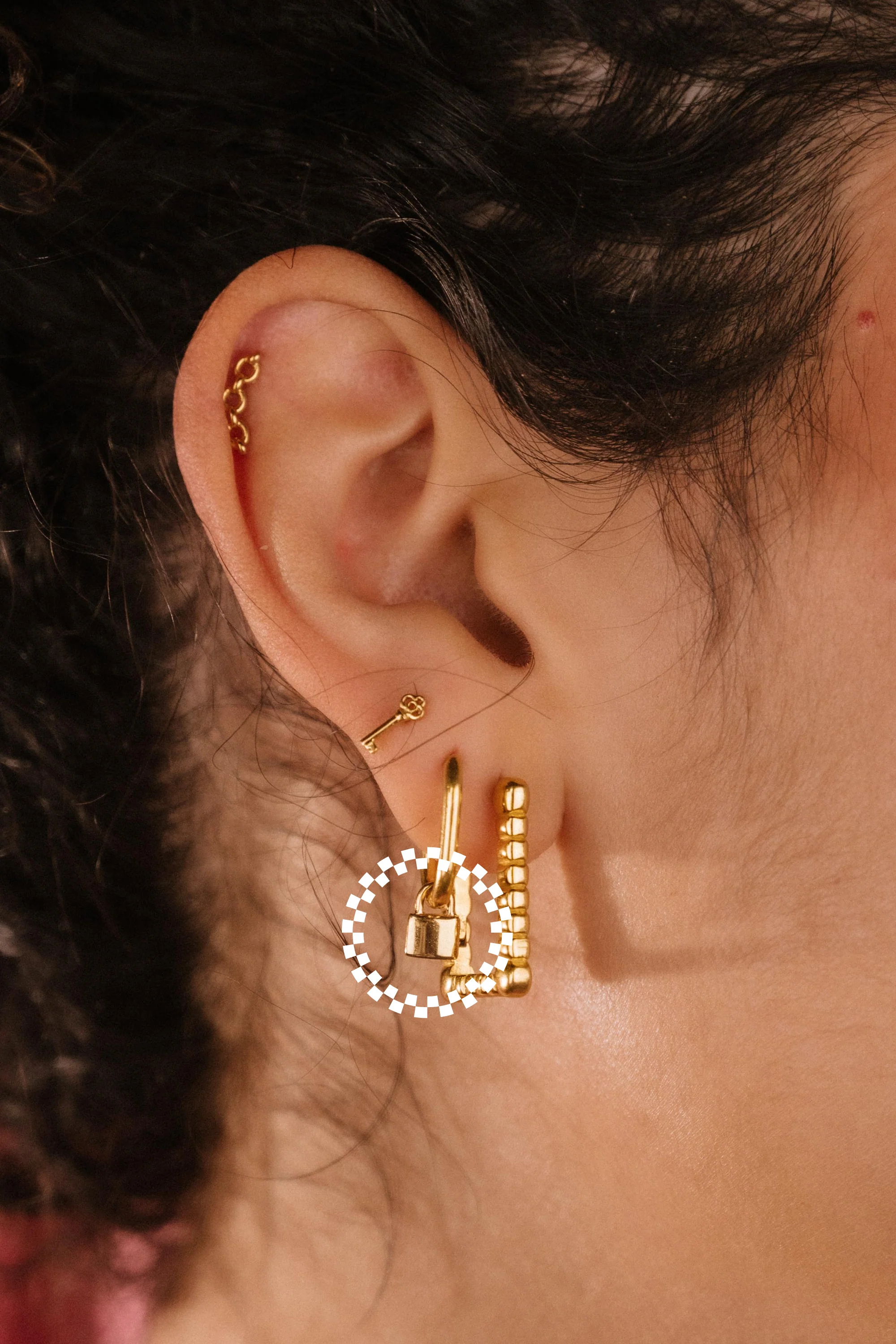 Mini Padlock Hoop Charm - Image 5