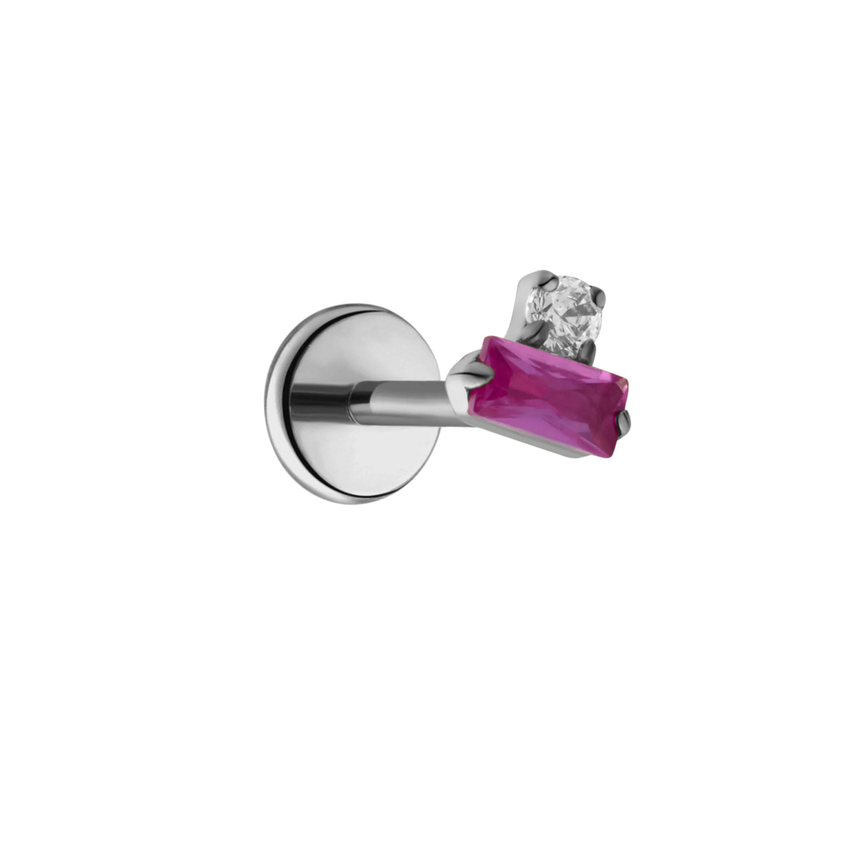 Mira Flat Back Stud - Pink - Image 7