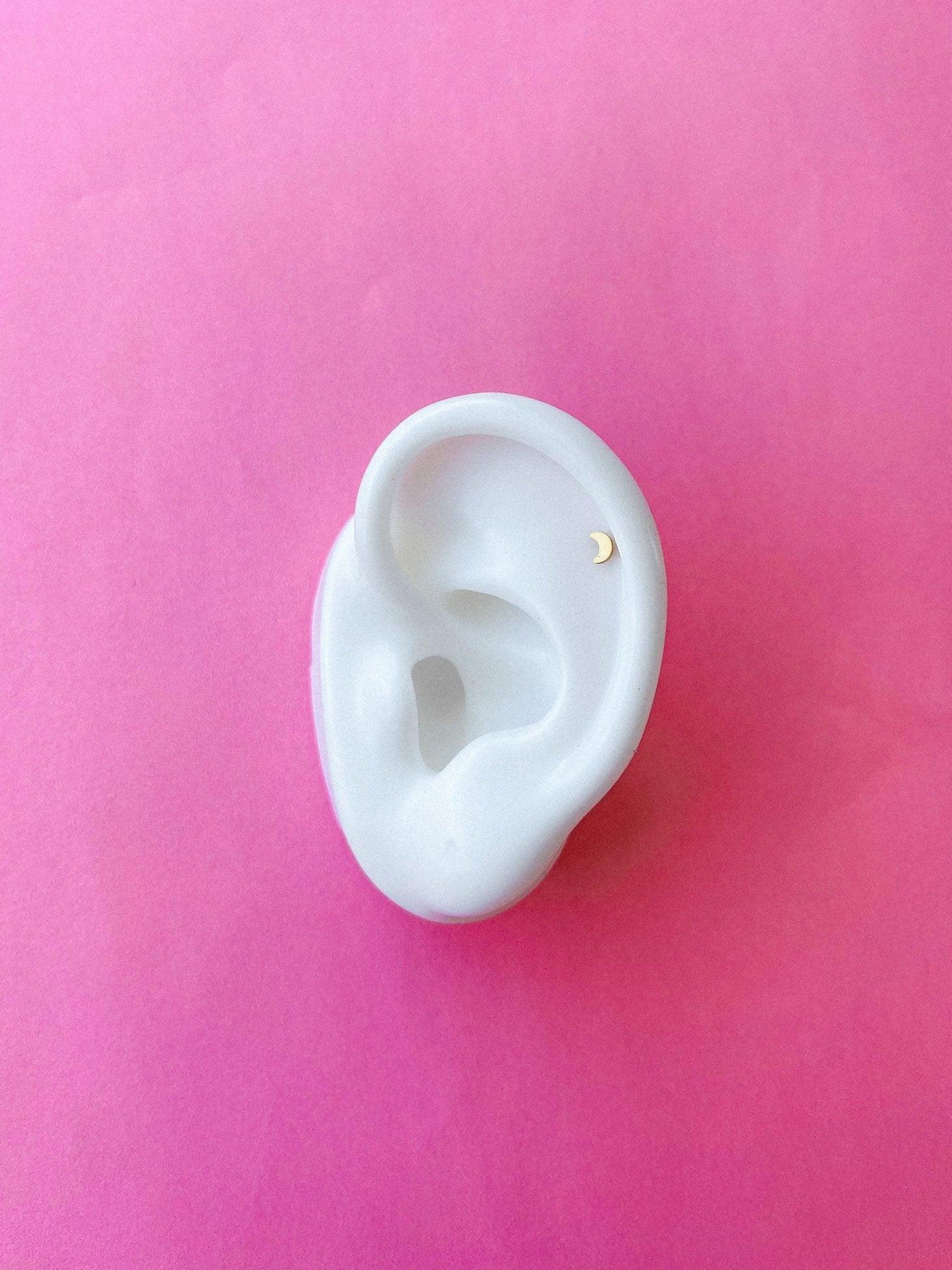 Moon Flat Back Stud - Image 3
