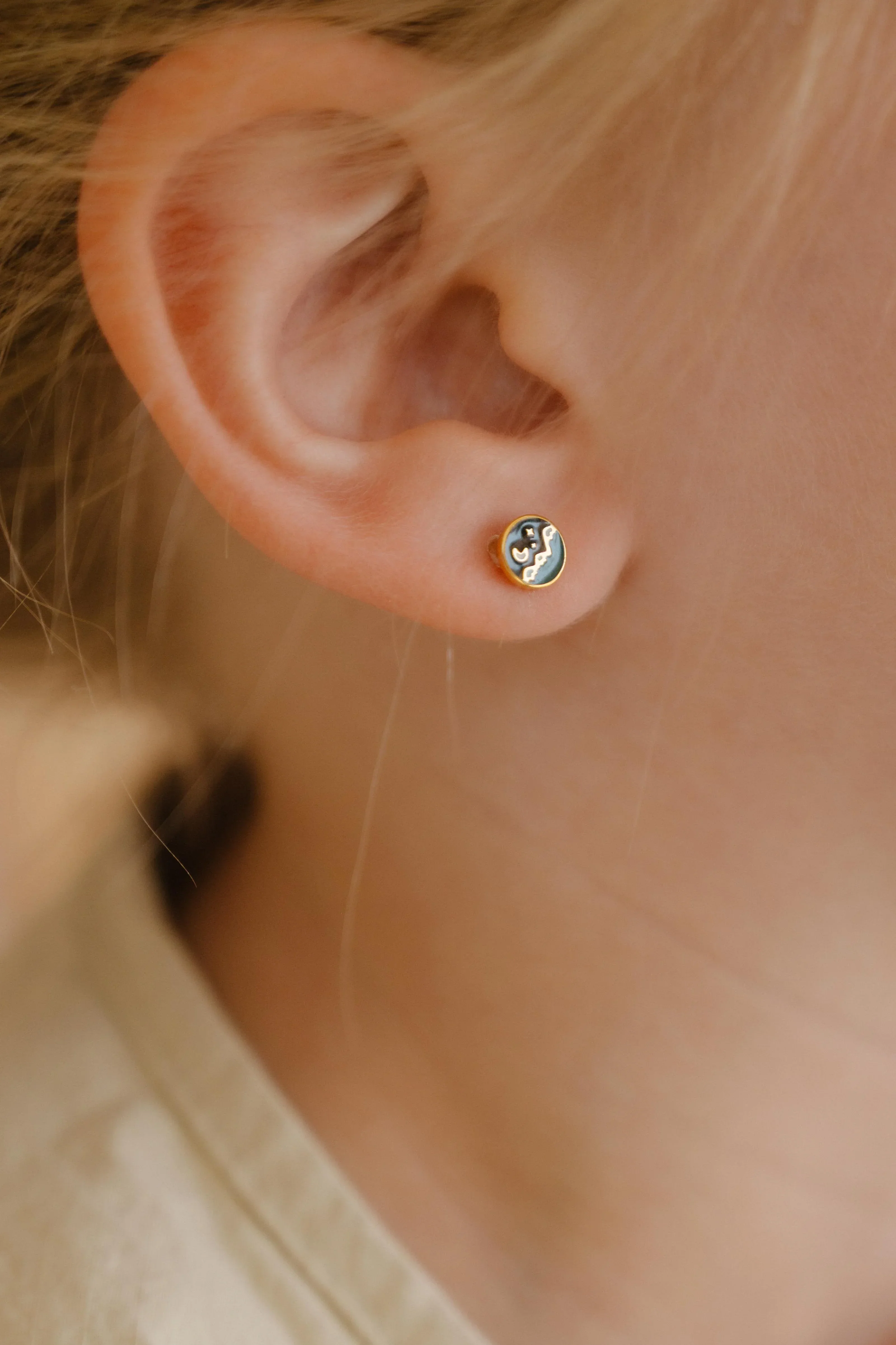 Night Sky Enamel Flat Back Stud - Image 2
