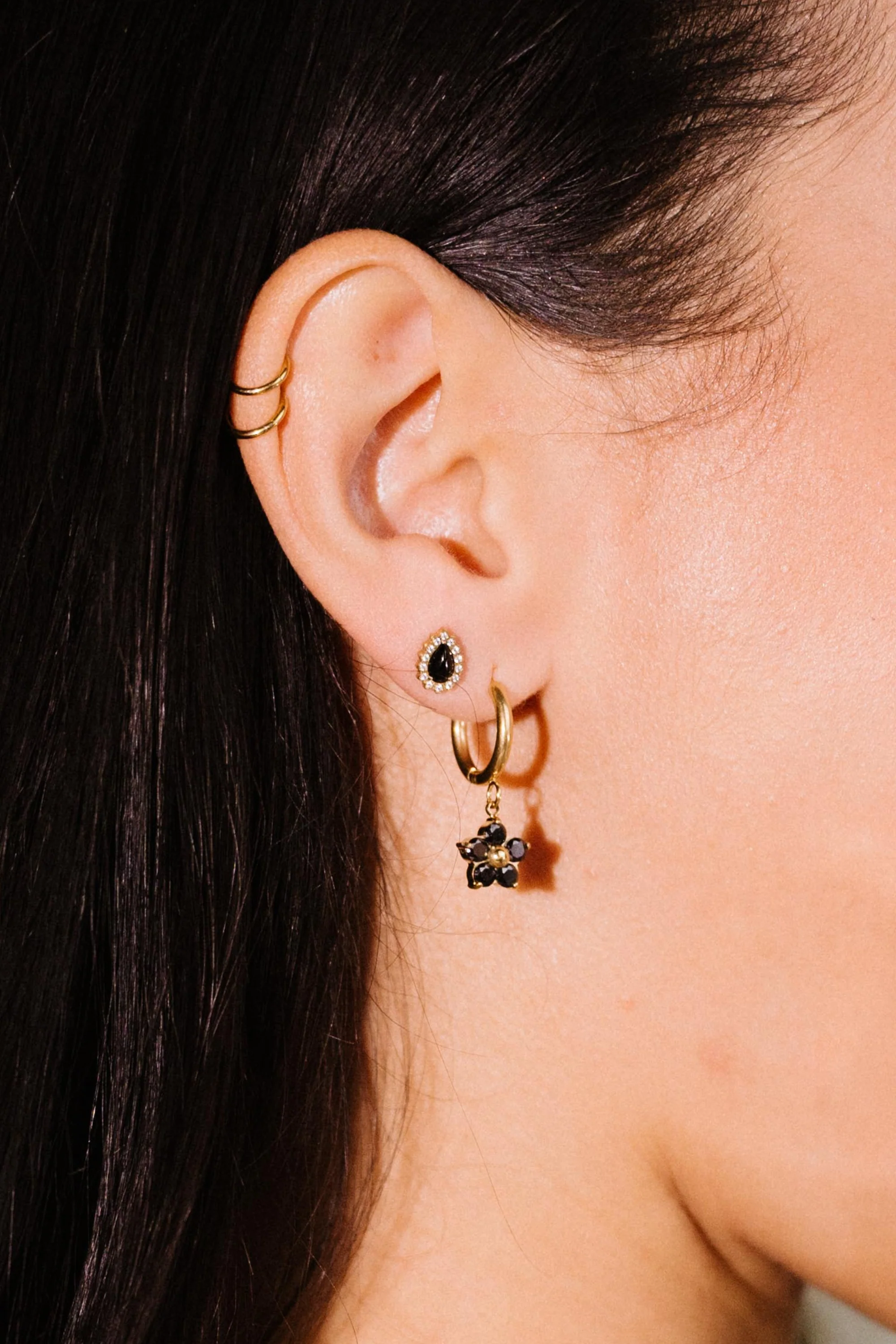 Onyx Halo Flat Back Stud - Image 3