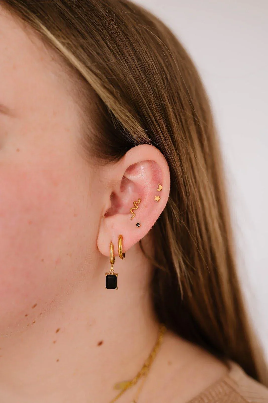 Onyx Hoop Earrings - Image 5
