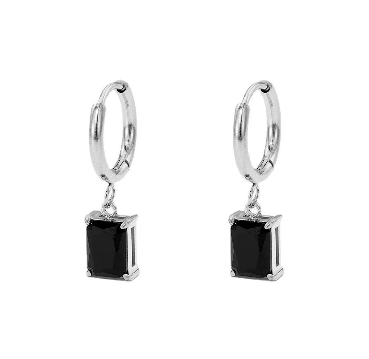 Onyx Hoop Earrings - Image 7