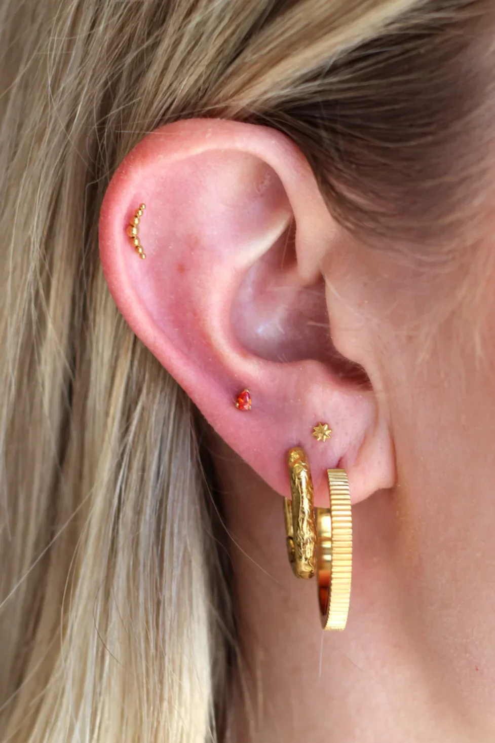 Orange Soda Drop Flat Back Stud - Image 2
